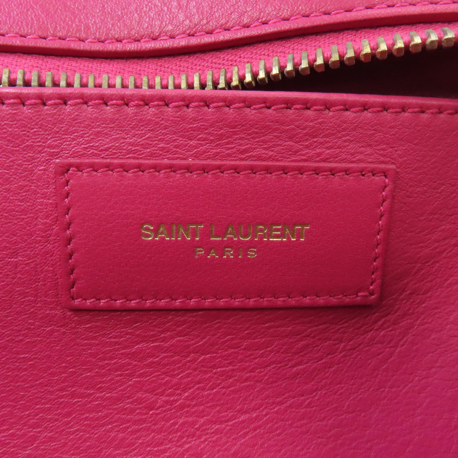 SAINT LAURENT 【激減優惠】牛皮皮革Y Cabas金扣手挽肩背兩用袋粉紅色