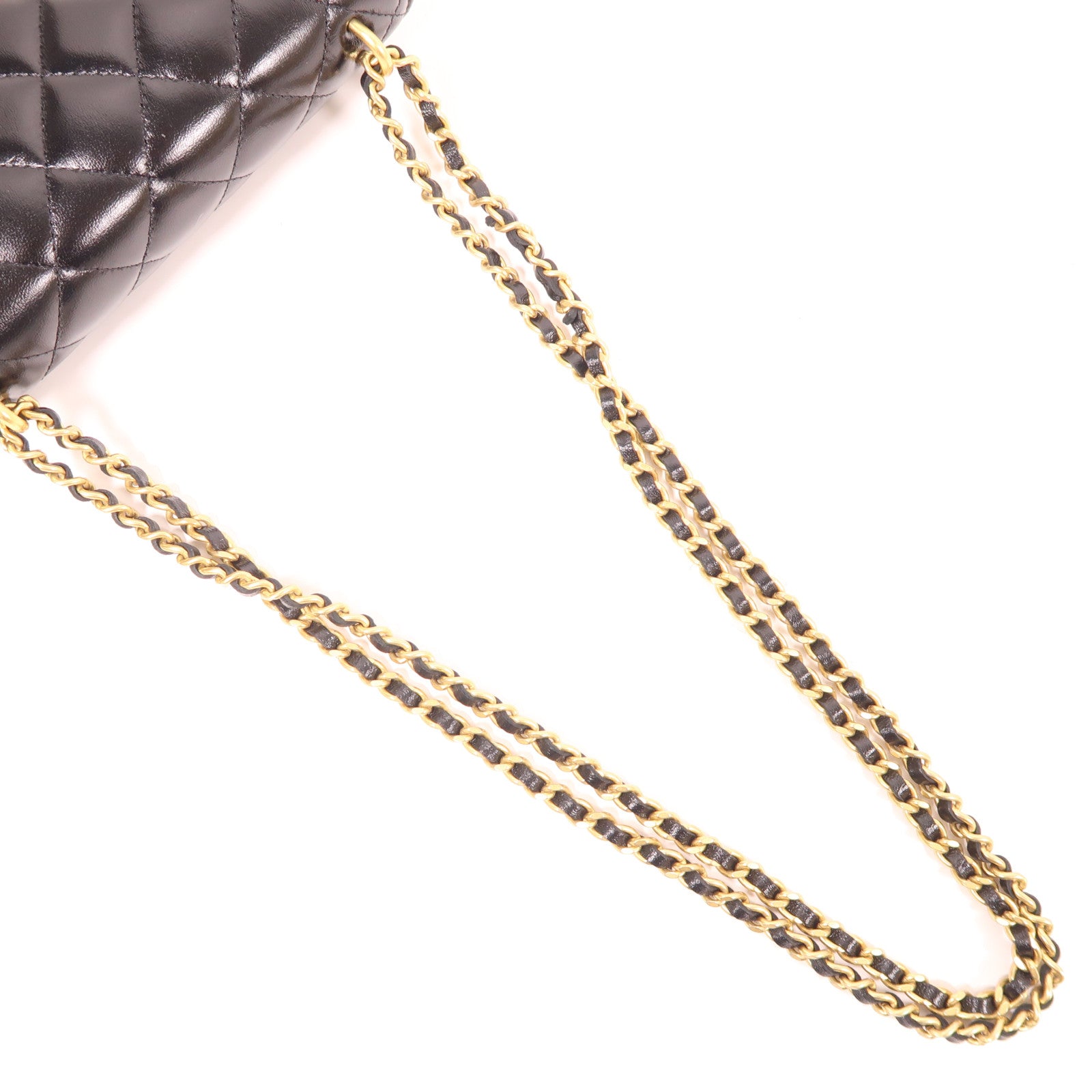 CHANEL 牛皮皮革Chain Shoulder Bag金扣鏈帶肩背袋