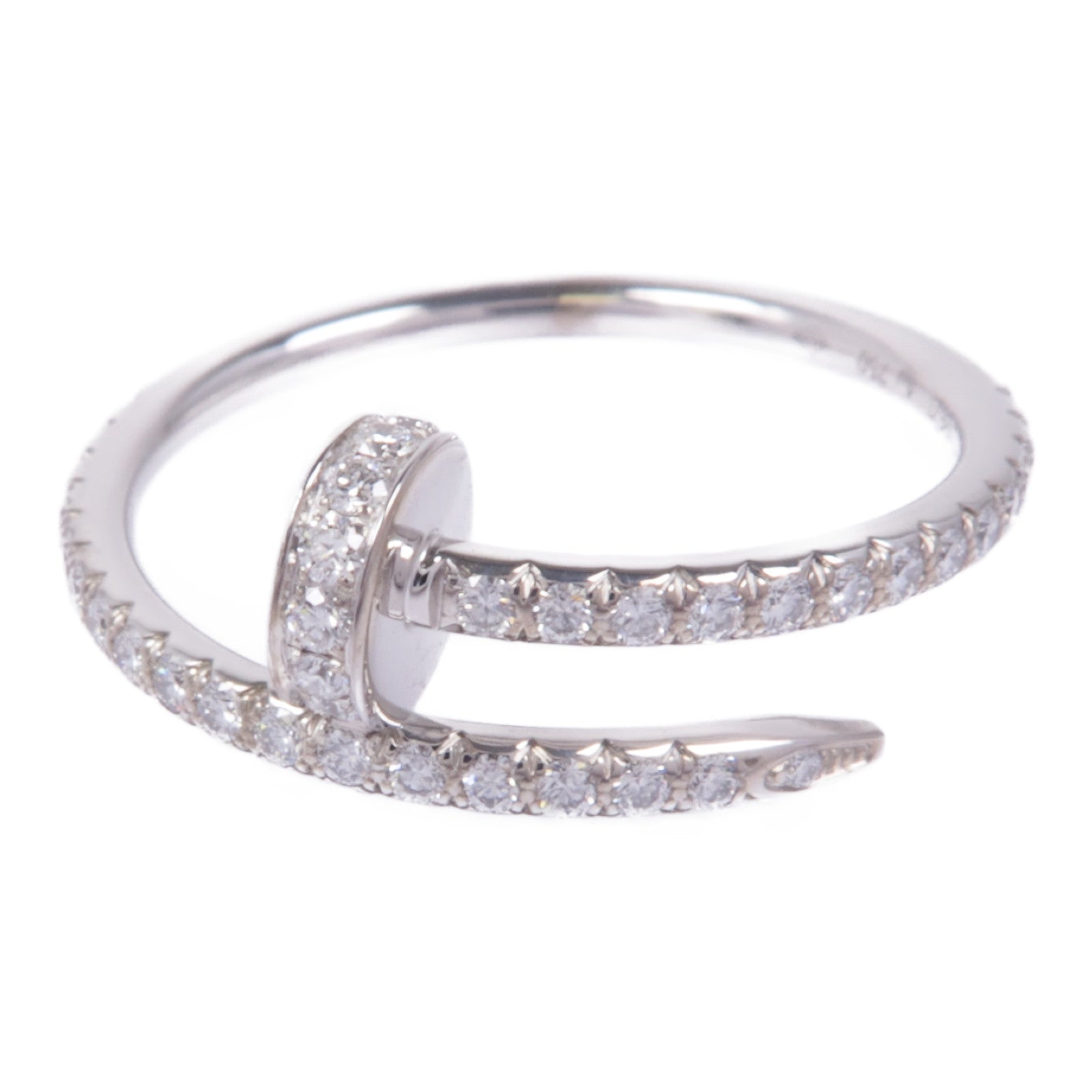 CARTIER Juste Un Clou Ring B4231600 Diamond 18K White Gold Cartier#54 US#7.25