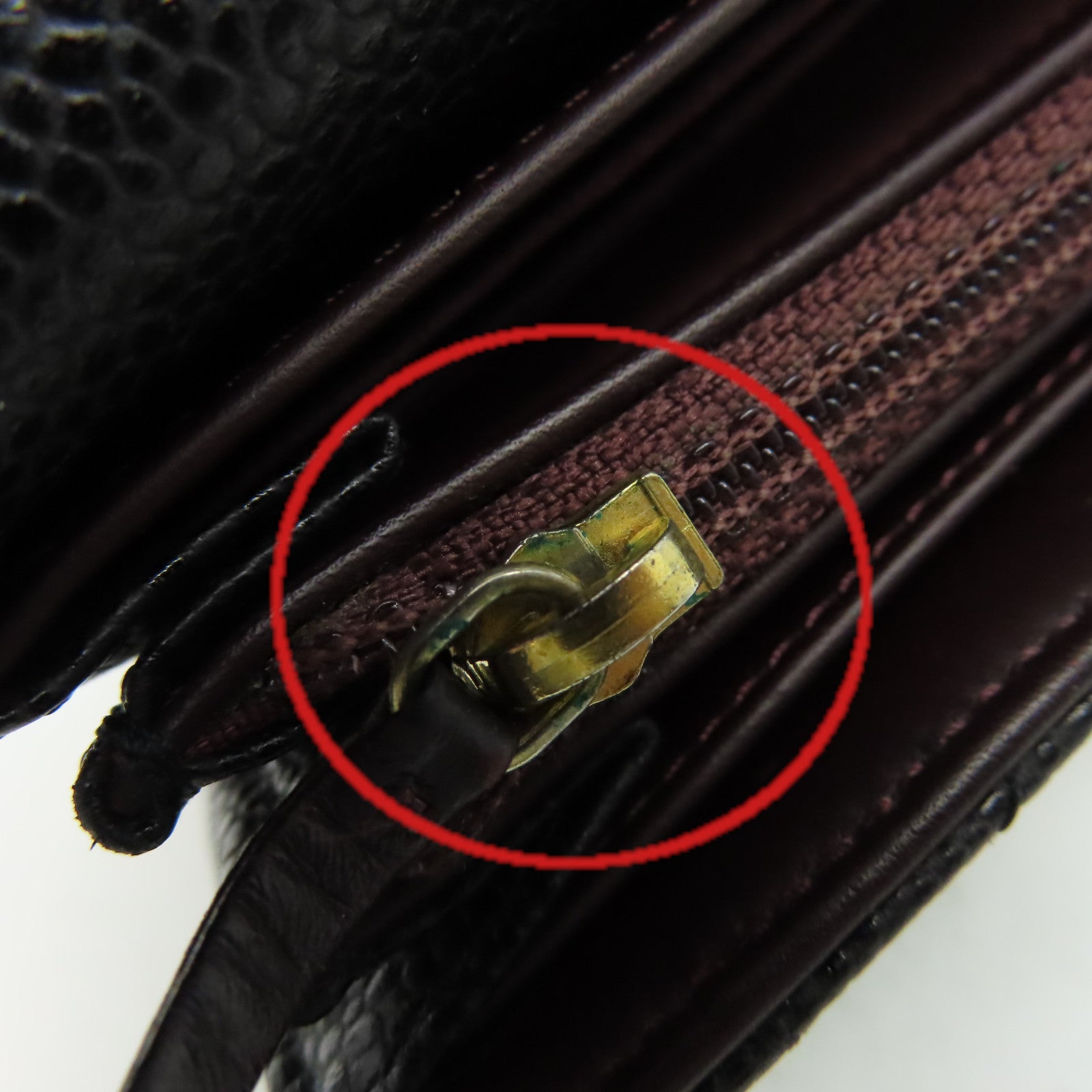 CHANEL 菱格Caviar皮革Long Wallet金扣長錢包黑色