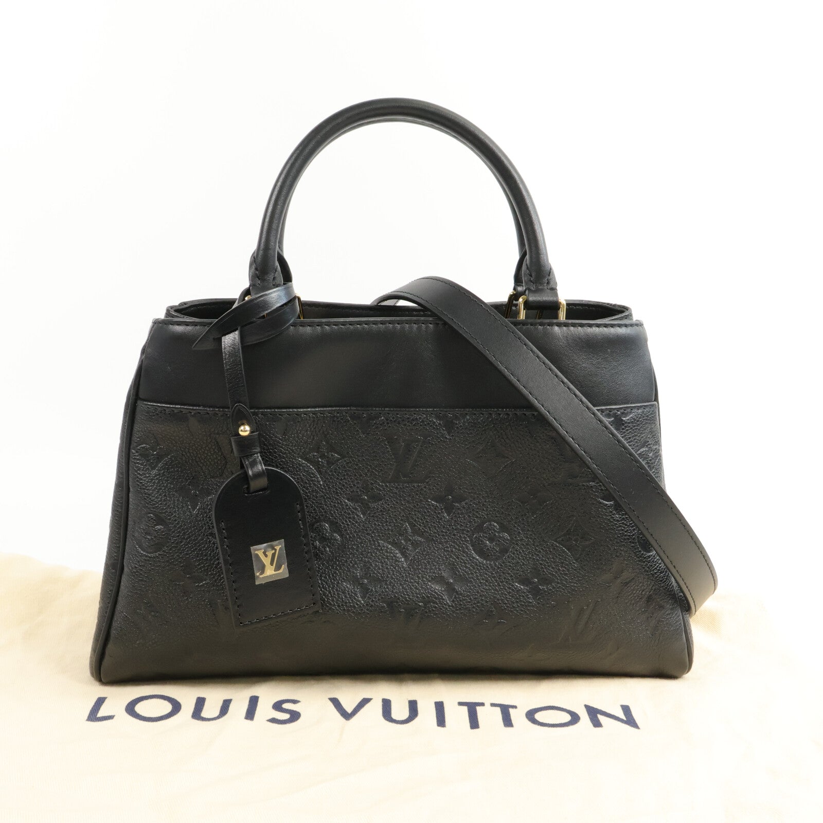 LOUIS VUITTON Monogram Empreintre Avenue PM手挽肩背兩用袋