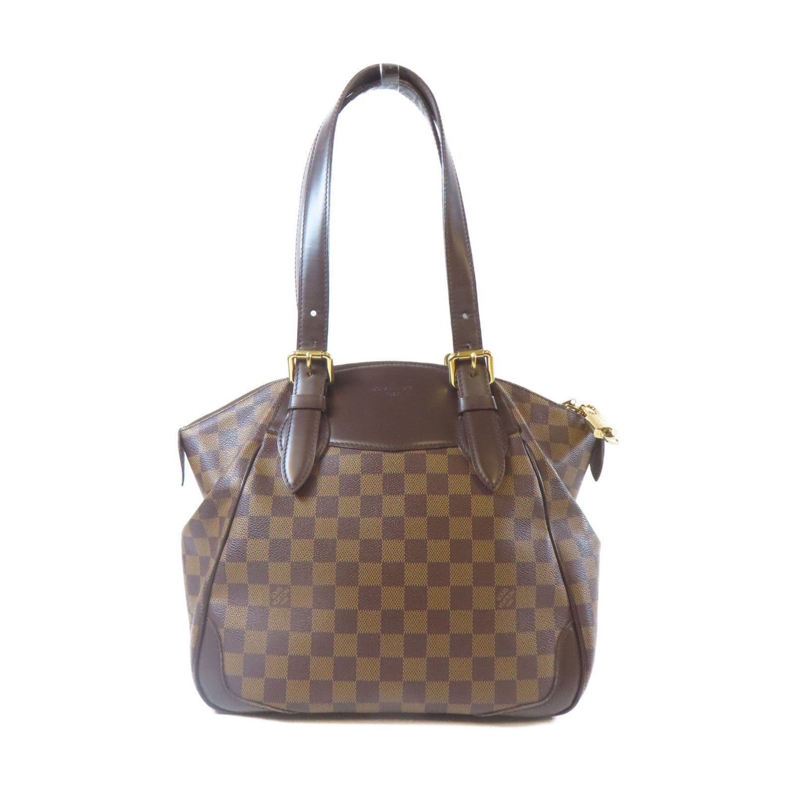 LOUIS VUITTON **【激減優惠】Damier Verona MM金扣肩背袋啡色
