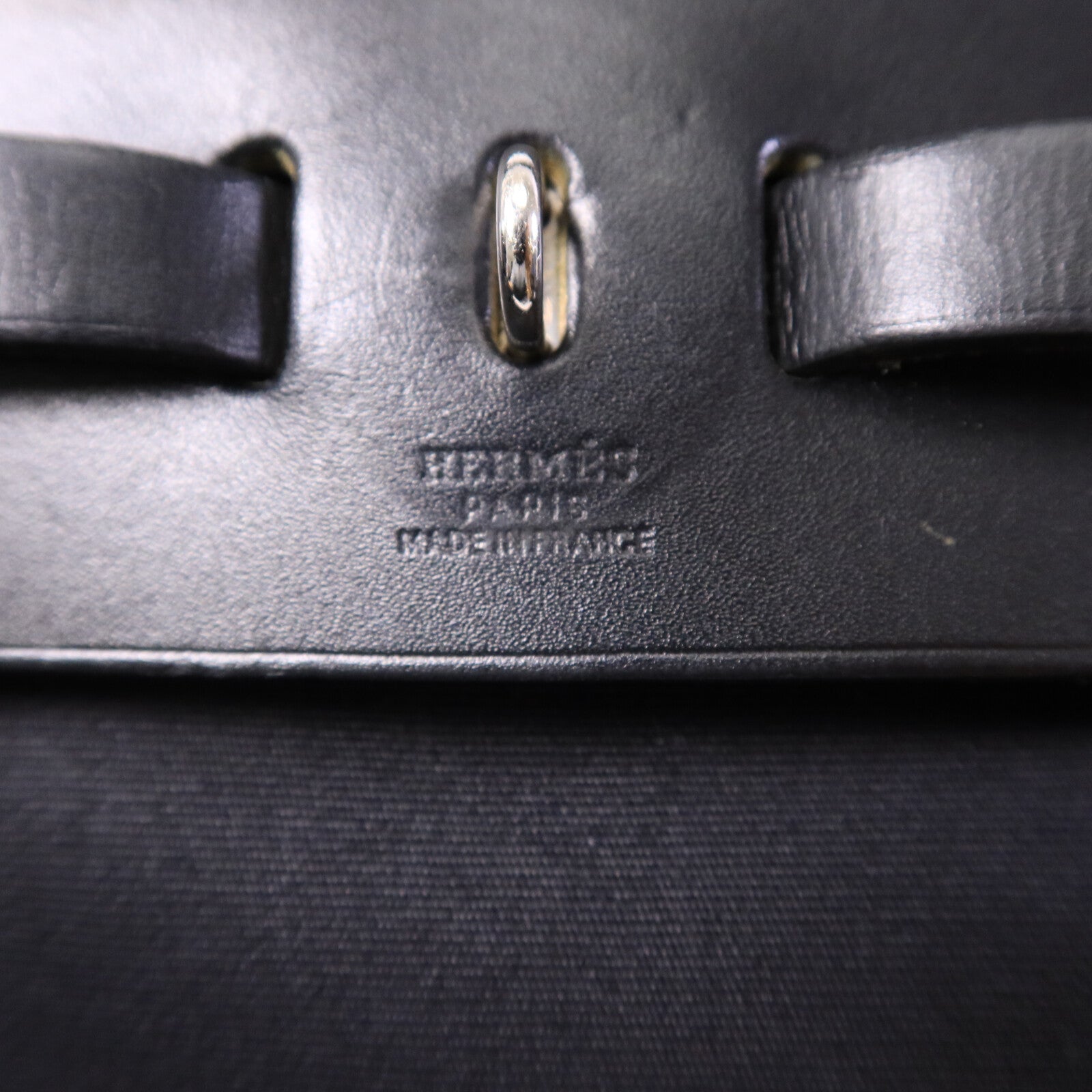 HERMES 帆布/皮革Herbag Backpack背包Navy