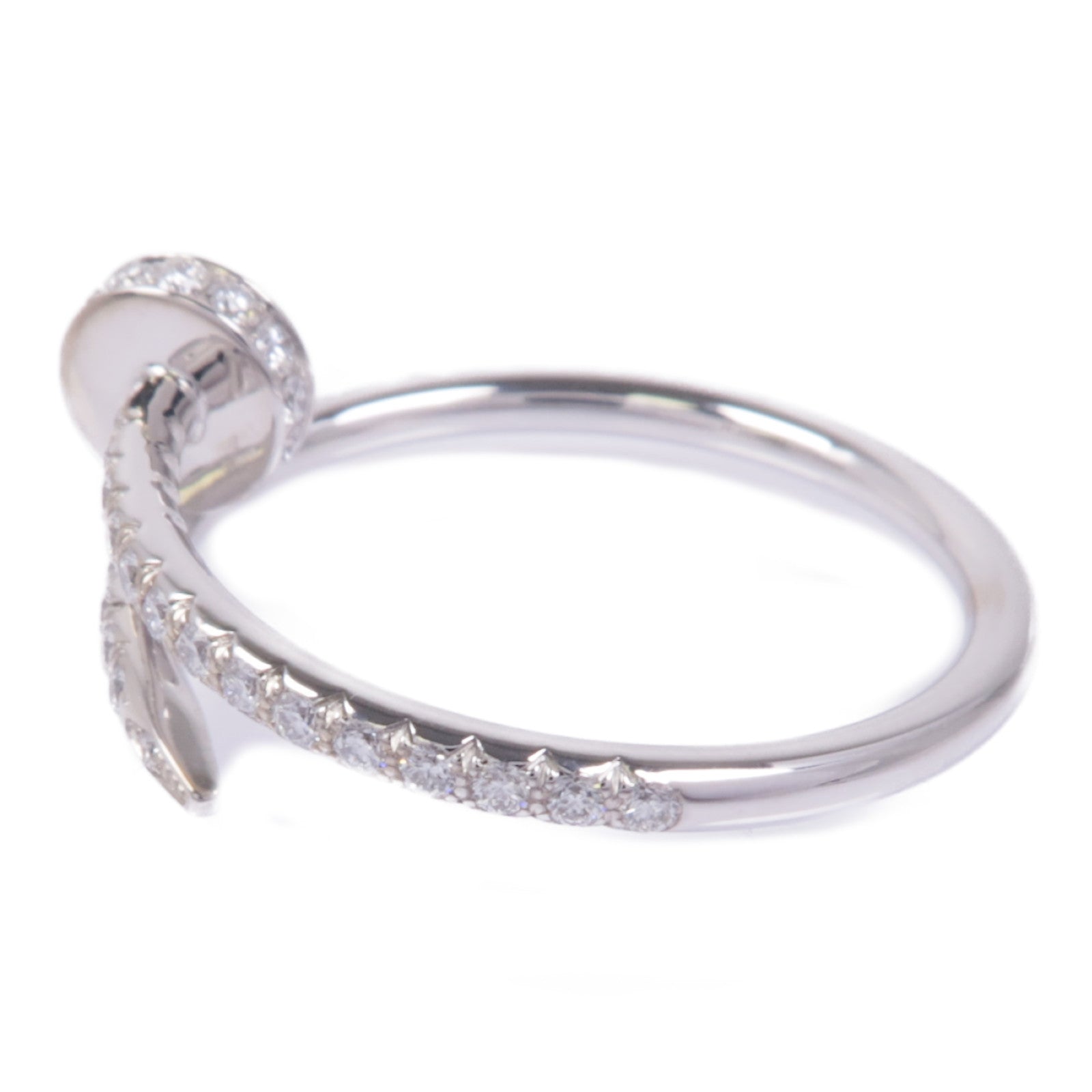 CARTIER Juste Un Clou Ring B4231600 Diamond 18K White Gold Cartier#54 US#7.25