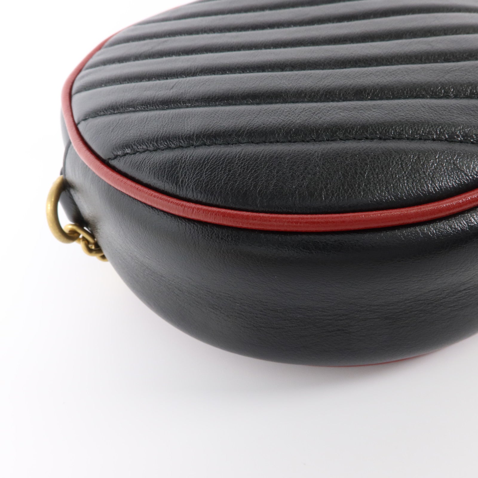 GUCCI 牛皮皮革GG Marmont Mini Round Bag肩背袋
