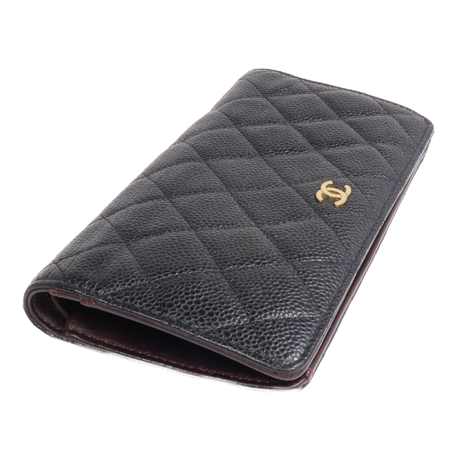 CHANEL 牛皮皮革Classic Flap Long Wallet金扣長錢包