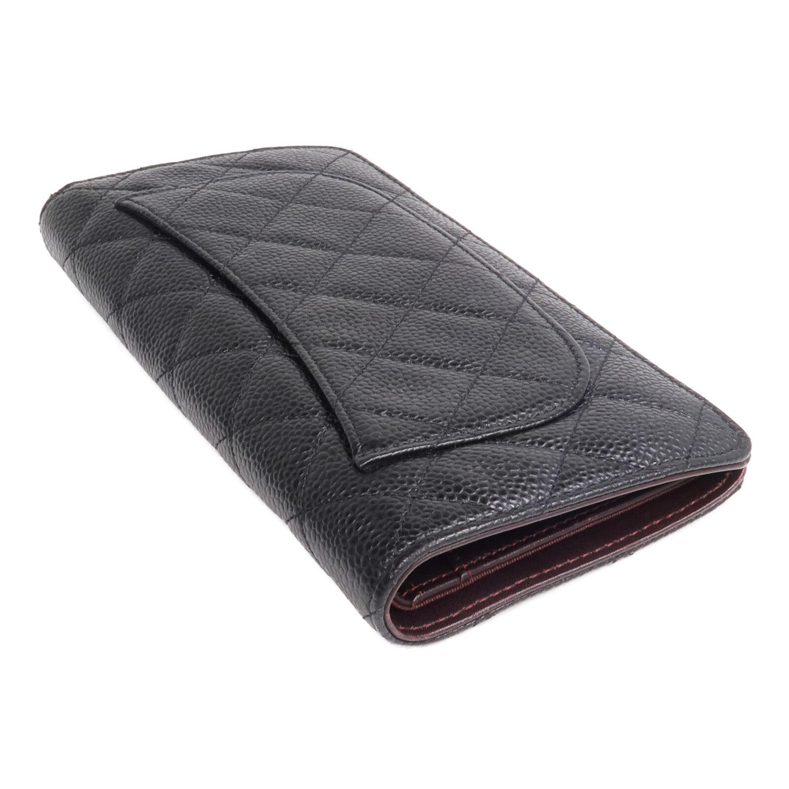 CHANEL 牛皮皮革Classic Flap Long Wallet金扣長錢包