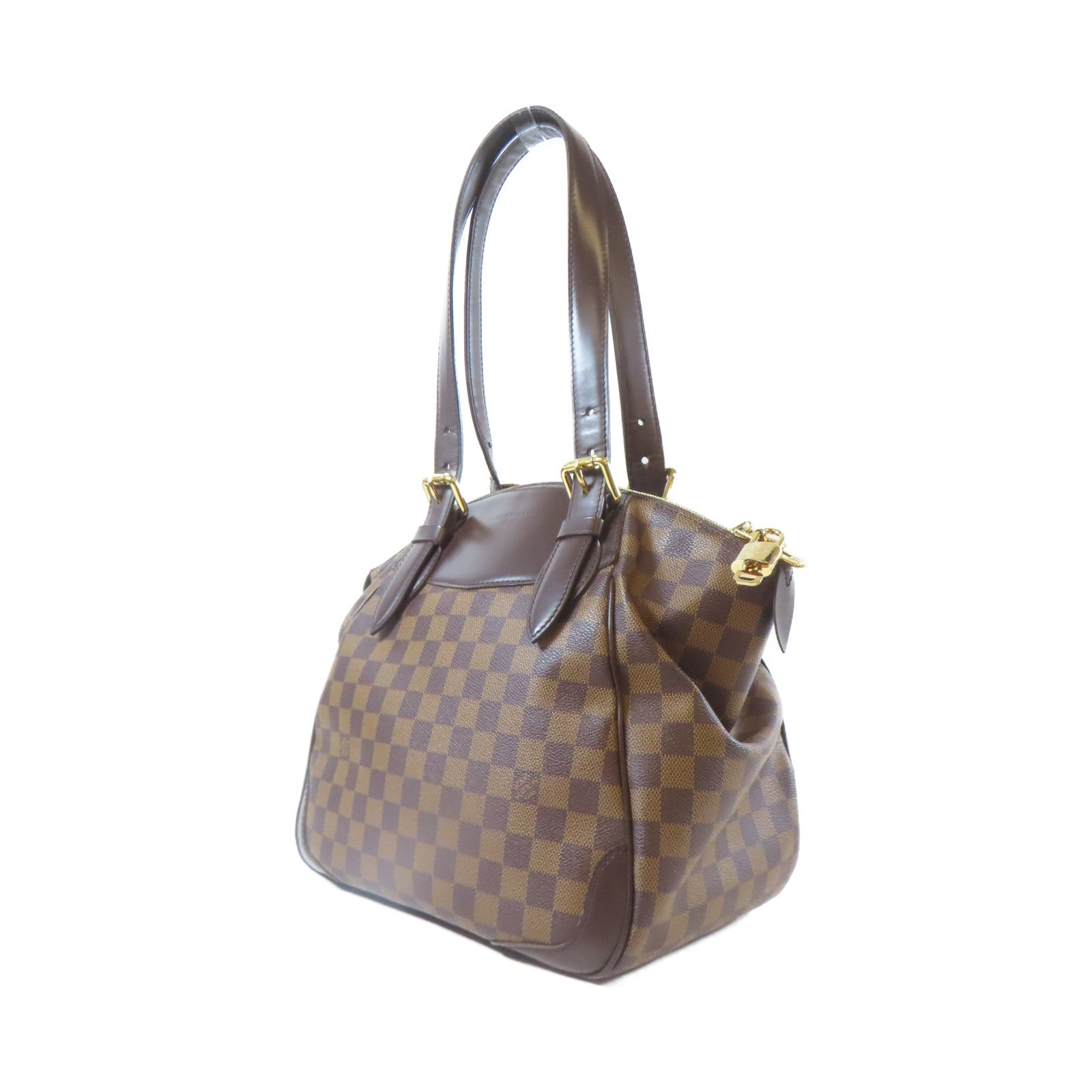 LOUIS VUITTON **【激減優惠】Damier Verona MM金扣肩背袋啡色