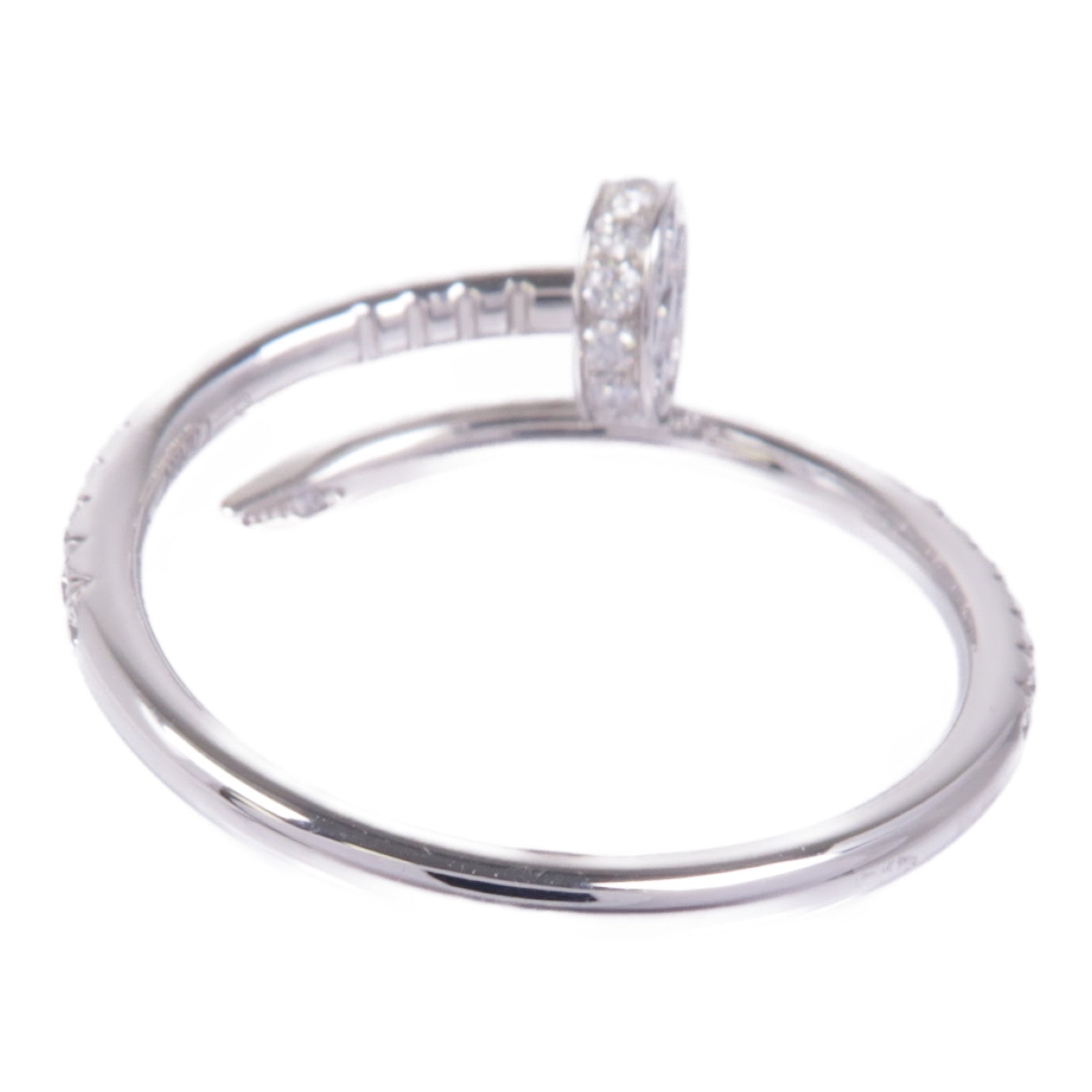 CARTIER Juste Un Clou Ring B4231600 Diamond 18K White Gold Cartier#54 US#7.25