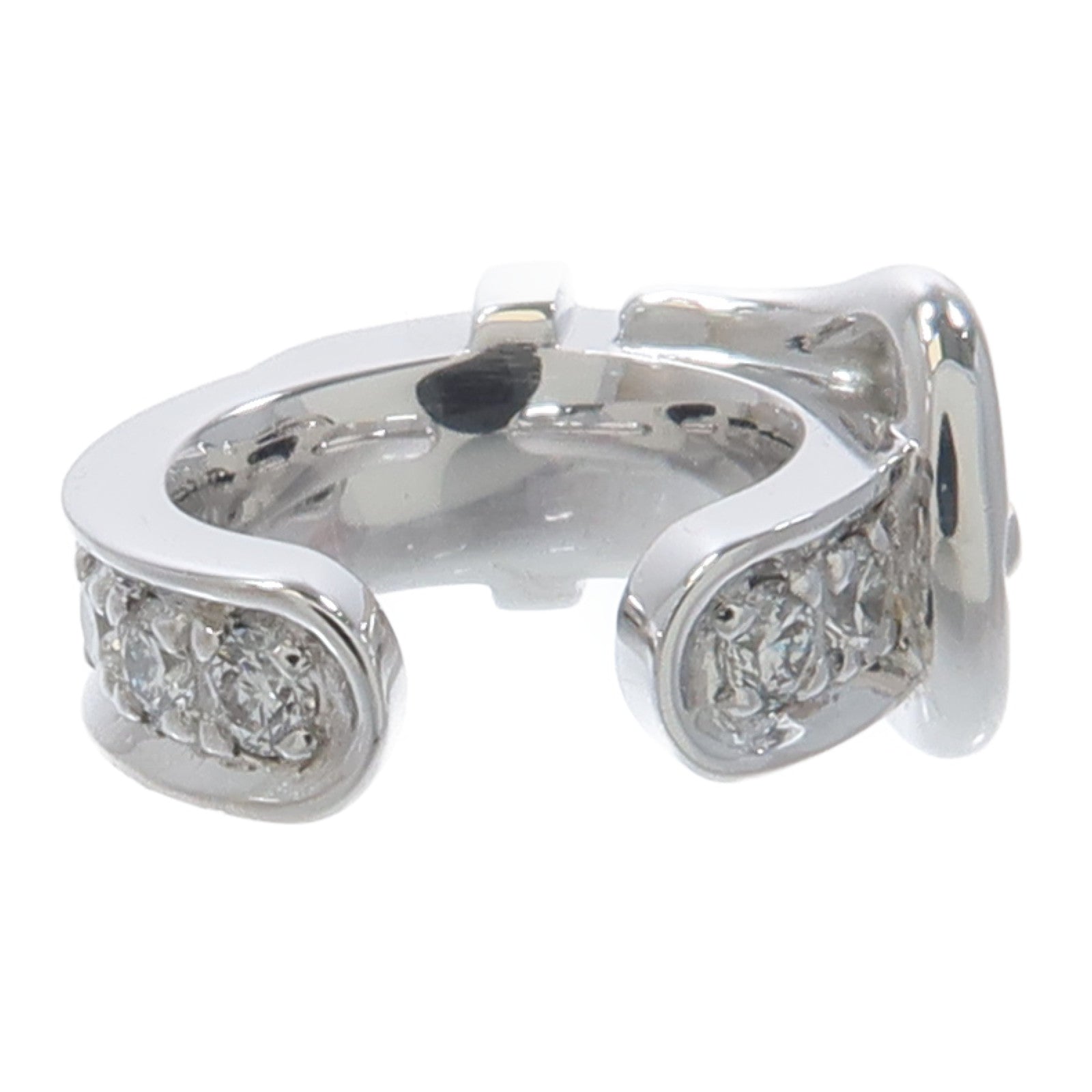 HERMES 18K白金Diamond Single Ear Cuff鑽石耳夾