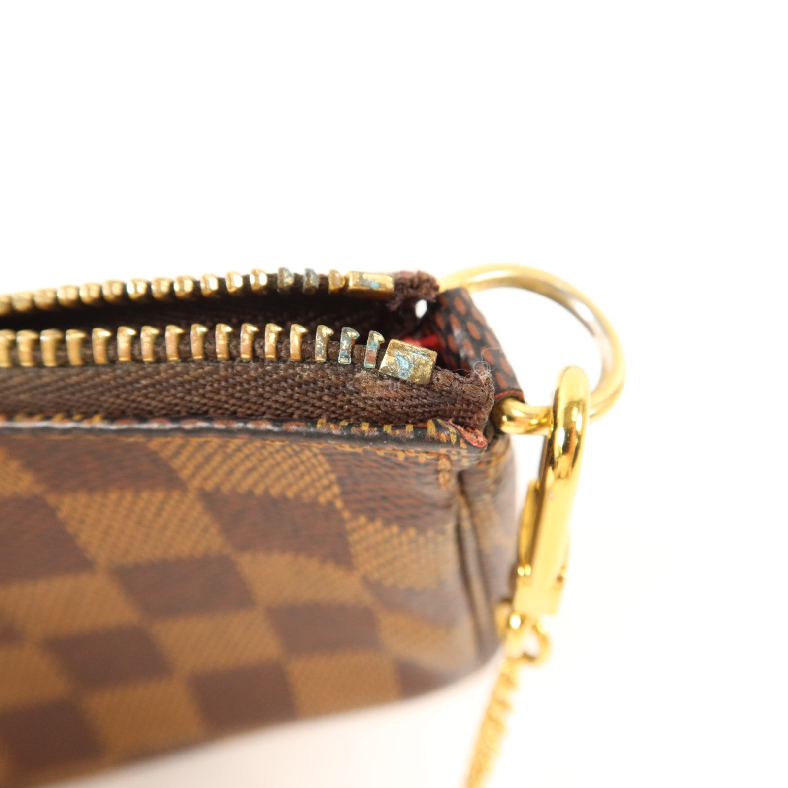 LOUIS VUITTON Damier Mini Pochette Accessoires金扣手拿包