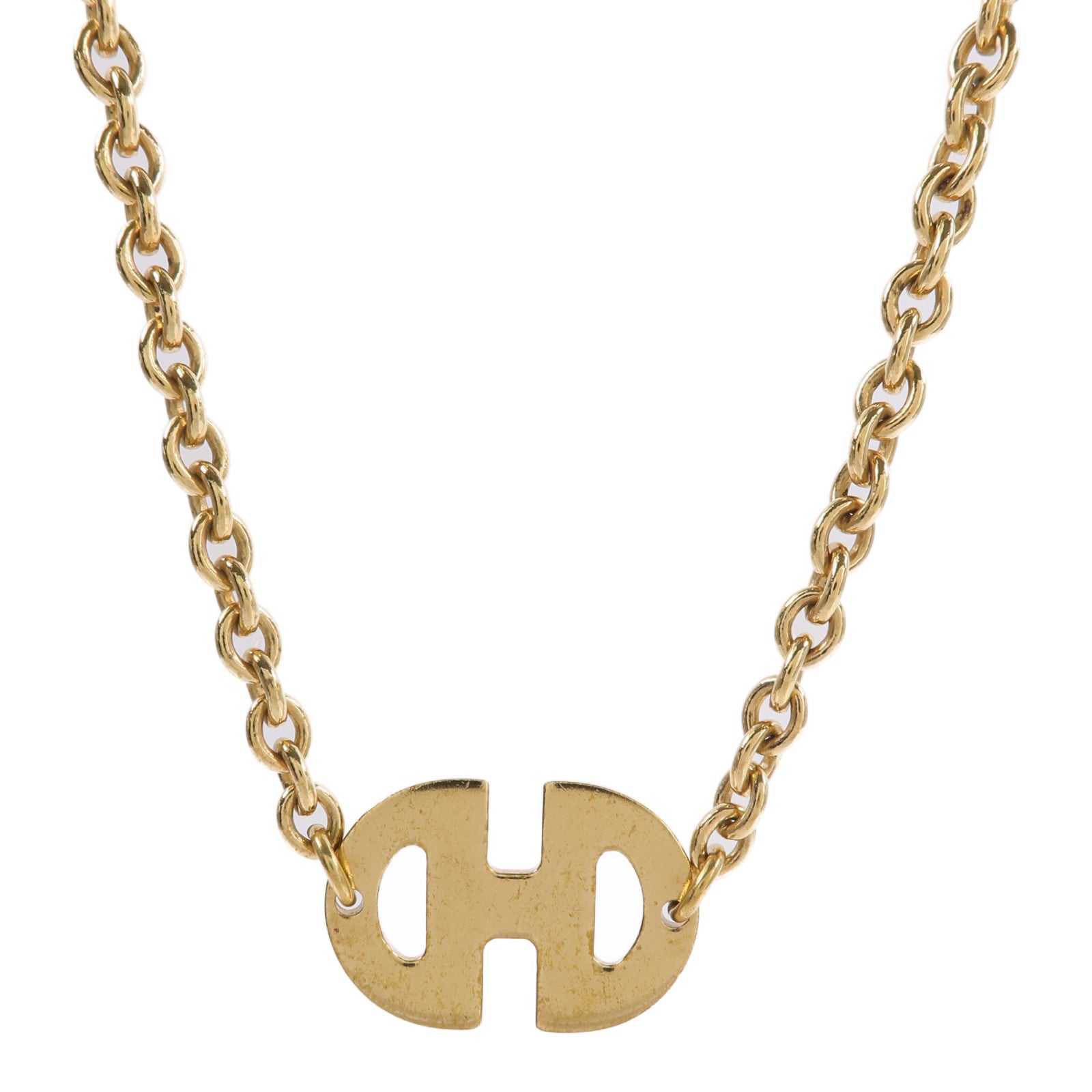 CELINE 金屬Vintage Logo Gold Chain Necklace項鍊