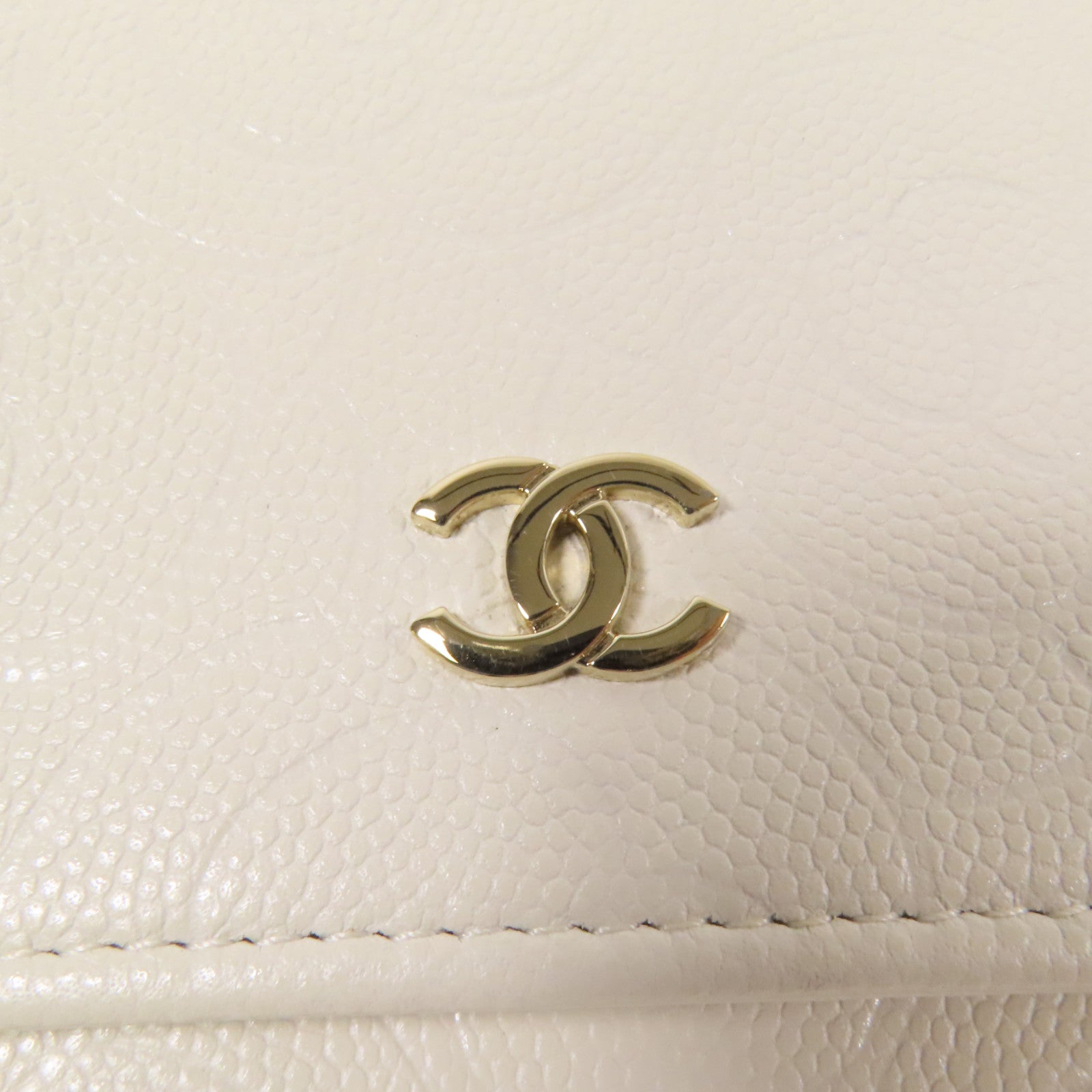 CHANEL 【激減優惠】牛皮皮革WOC Wallet On Chain金扣鏈帶肩背袋