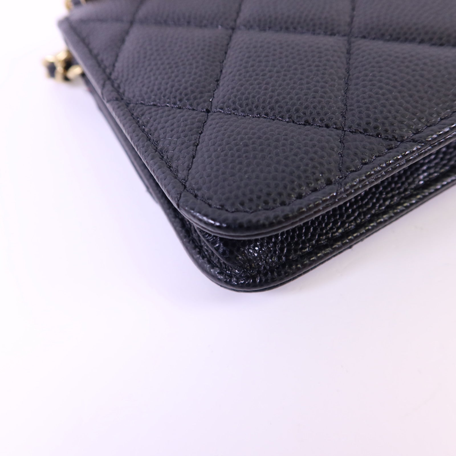 CHANEL 牛皮皮革Matelasse Mini金扣鏈帶肩背袋