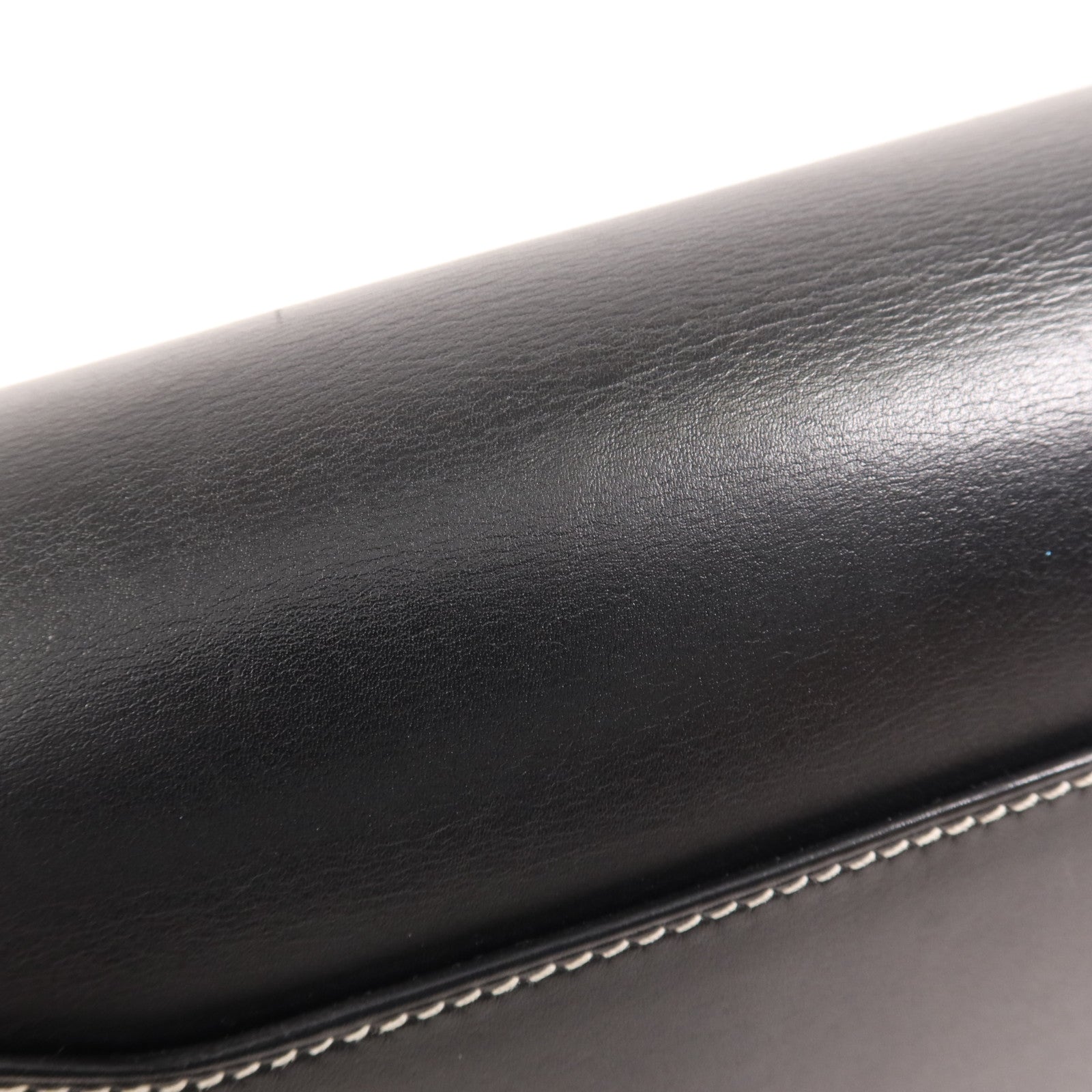 HERMES Sombrero皮革Roulis 23銀扣肩背袋Noir