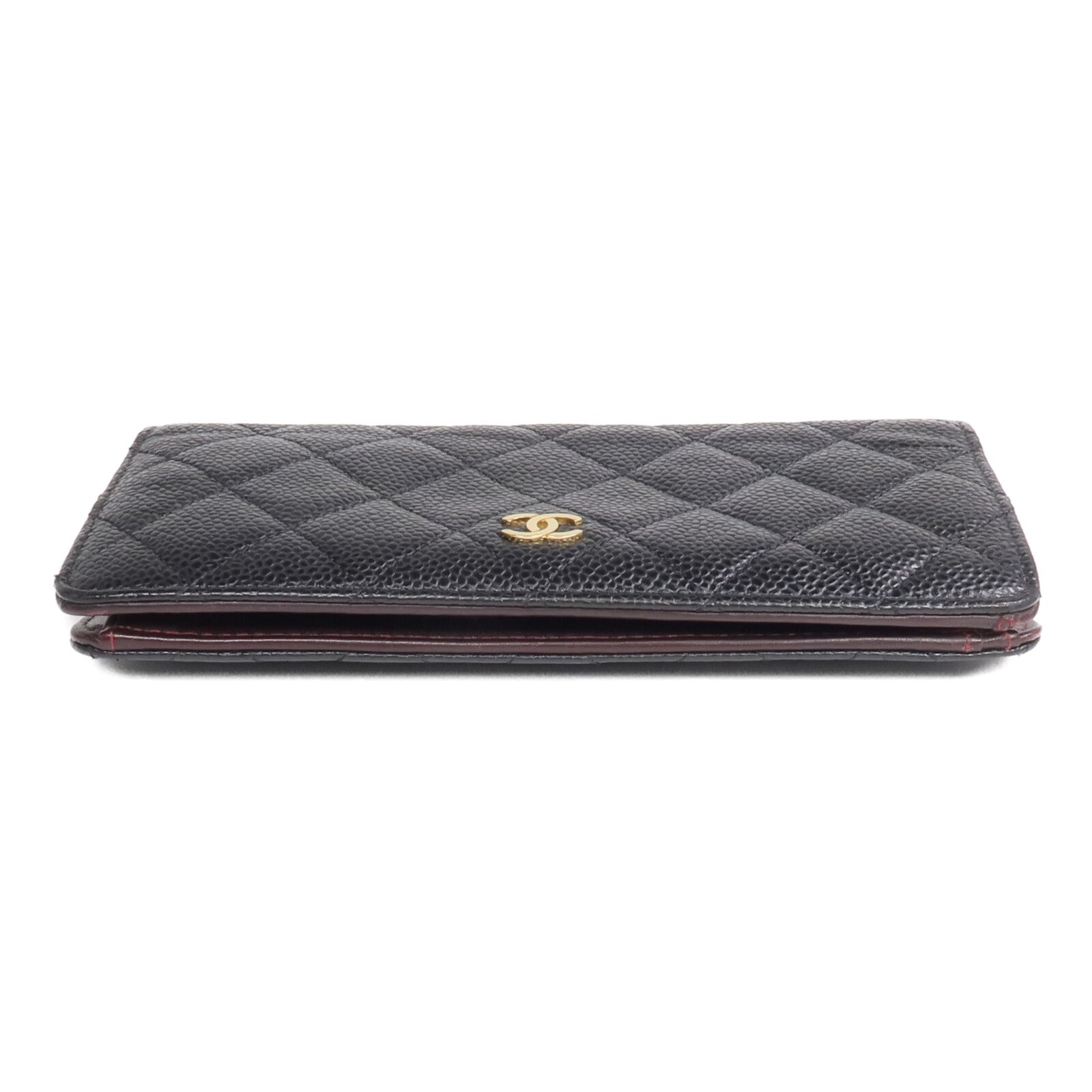 CHANEL 牛皮皮革Classic Flap Long Wallet金扣長錢包