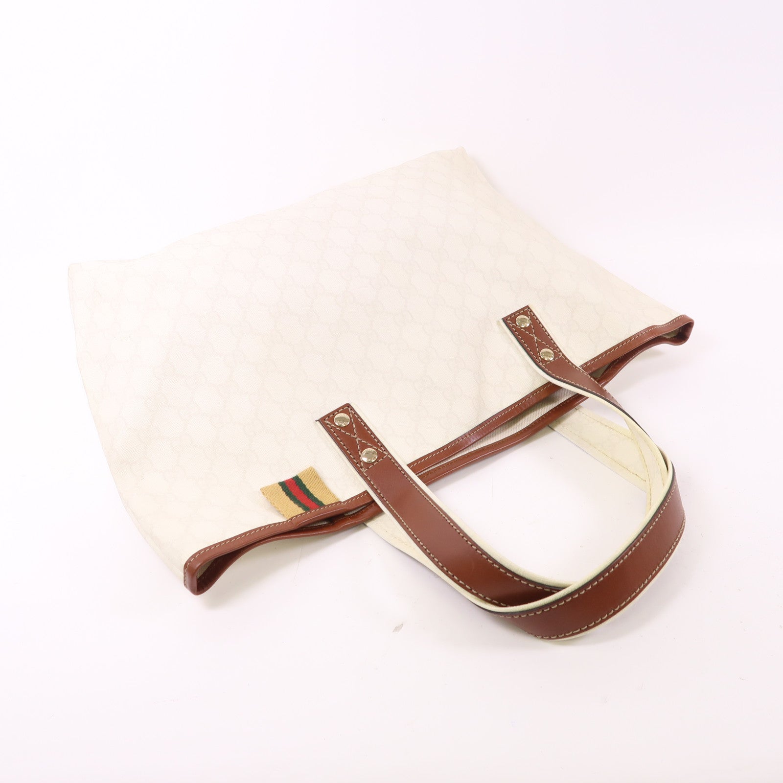 GUCCI 塗層帆布Tote Bag金扣肩背袋