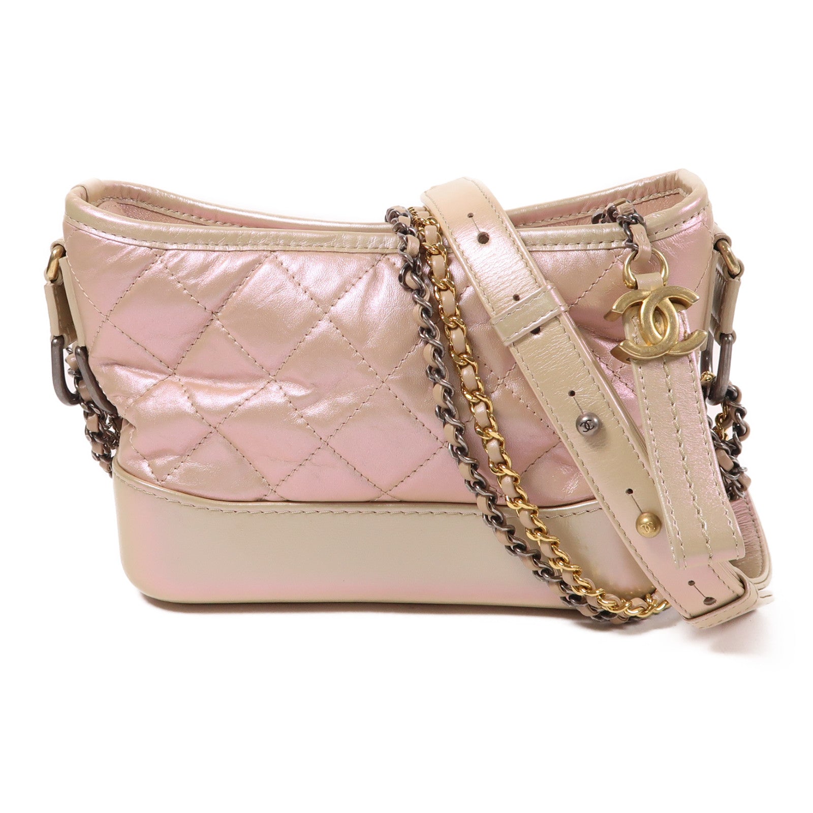 CHANEL 【激減優惠】皮革Gabrielle鏈帶肩背袋