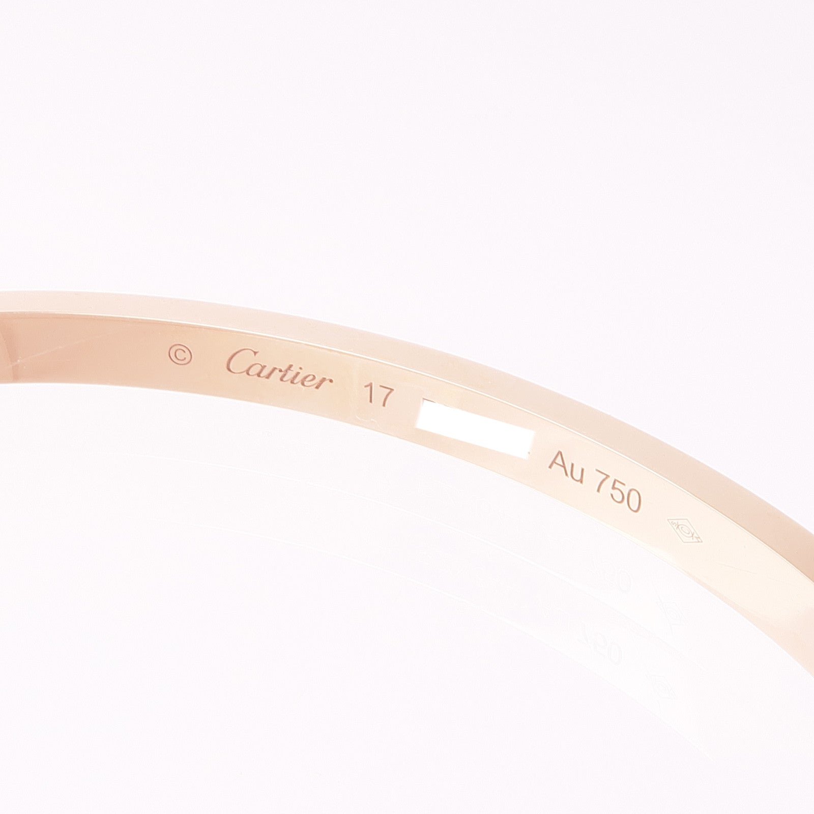 CARTIER 18K玫瑰金/鑽石Love Bracelet SM Full Diamond鑽石手鐲Cartier#17