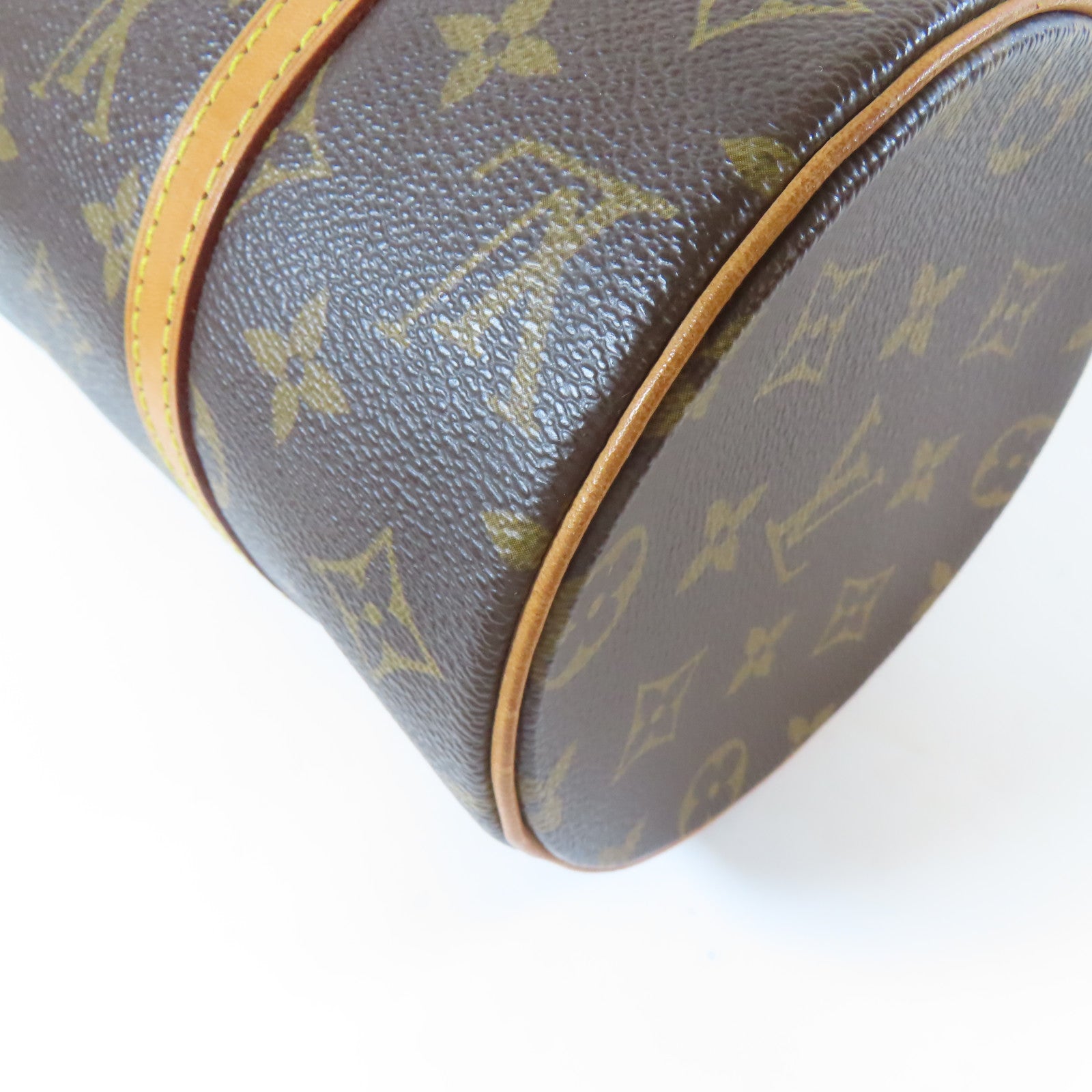 LOUIS VUITTON Monogram Papillon PM金扣手挽袋啡色