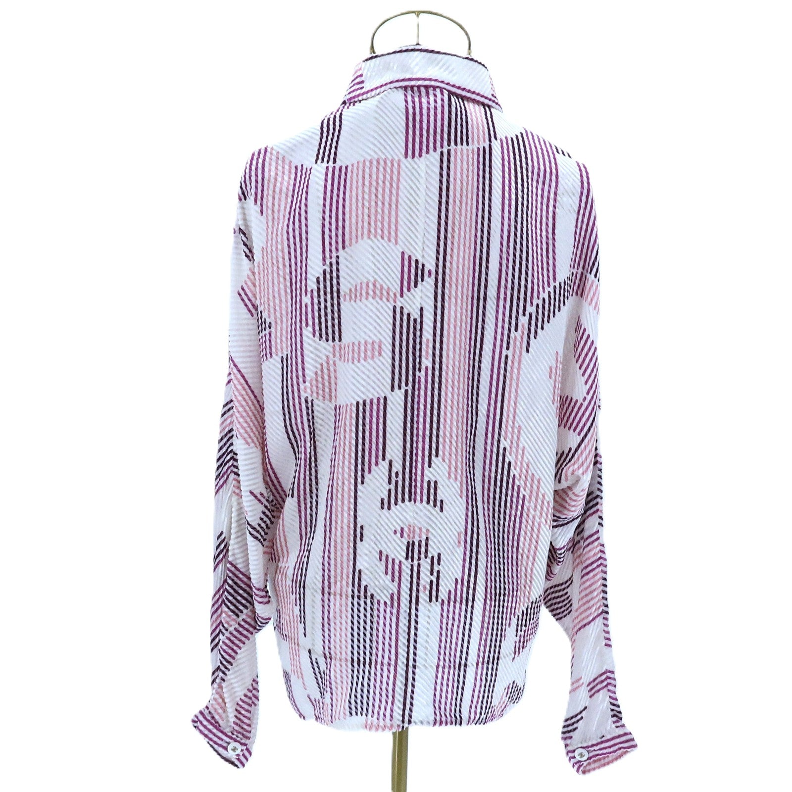 CHANEL Viscose/Silk Striped Blouse上衣