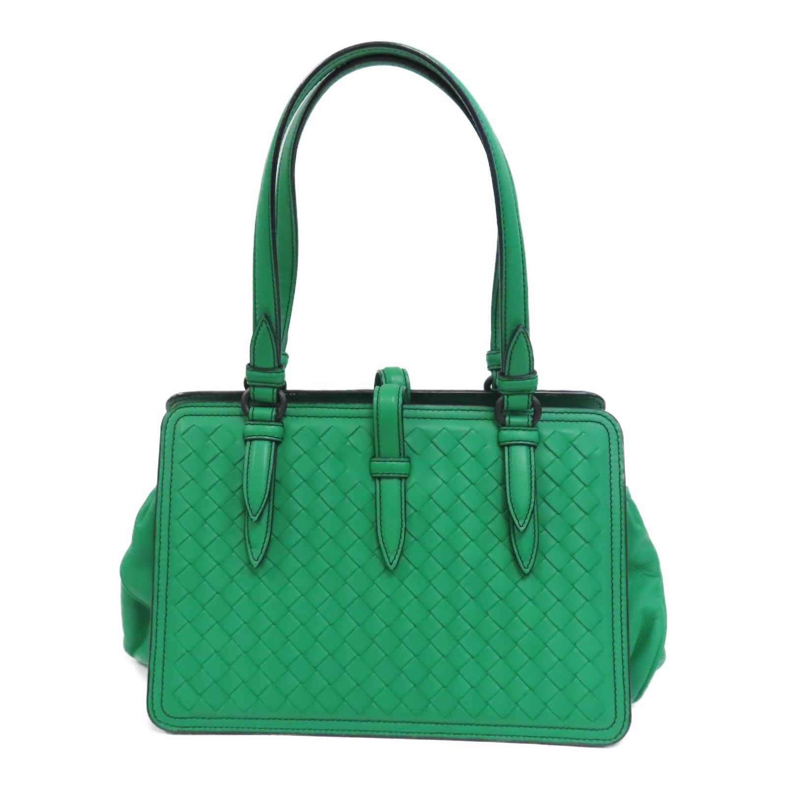 BOTTEGA VENETA 【激減優惠】織紋羊皮皮革Shoulder Bag肩背袋綠色