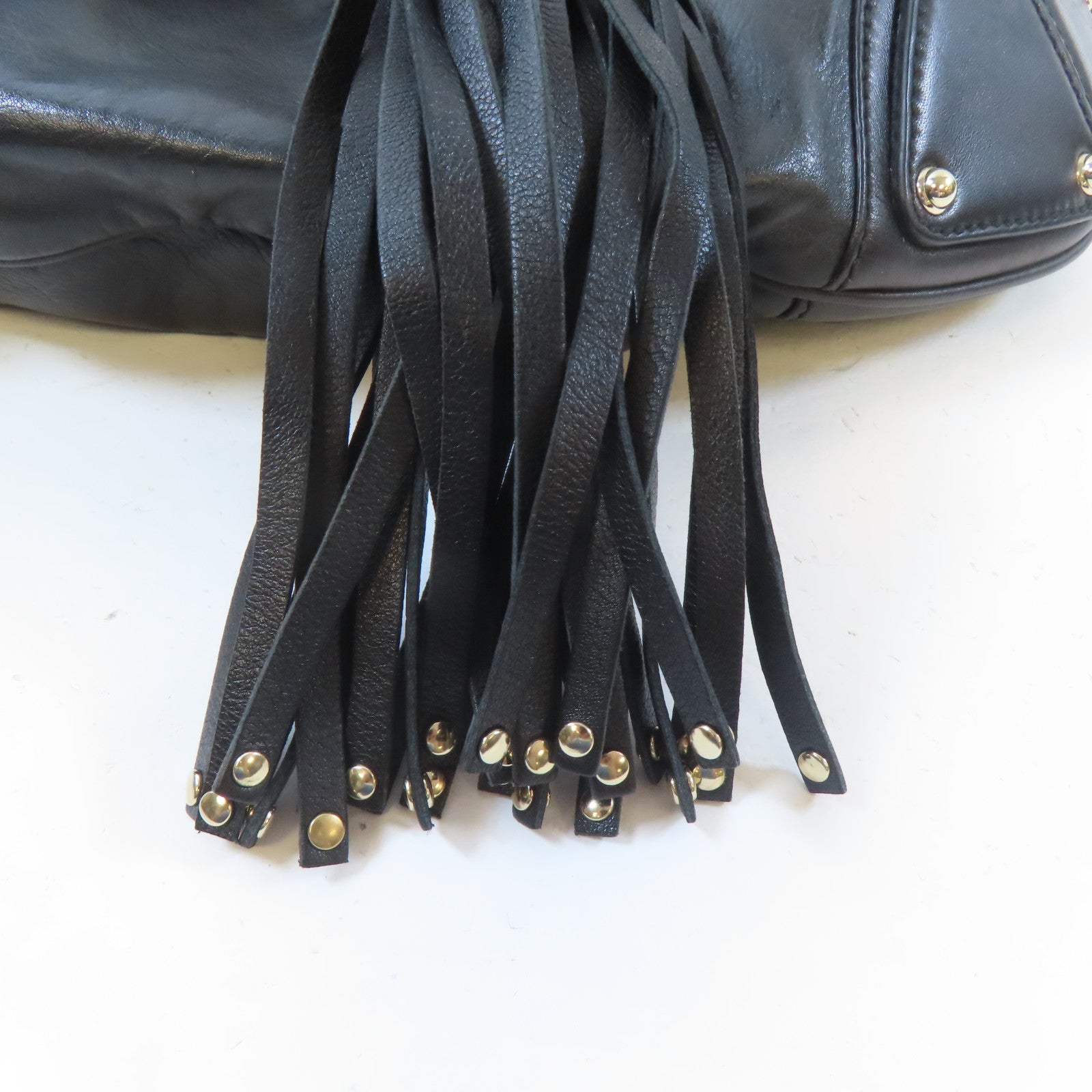 GUCCI 牛皮皮革Indy Babouska金扣手挽肩背兩用袋黑色