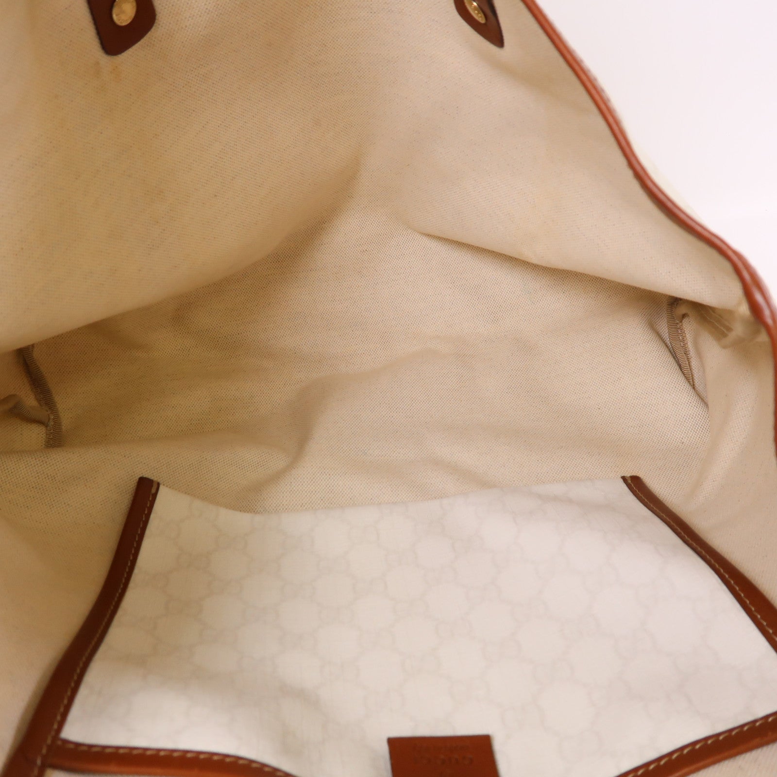 GUCCI 塗層帆布Tote Bag金扣肩背袋