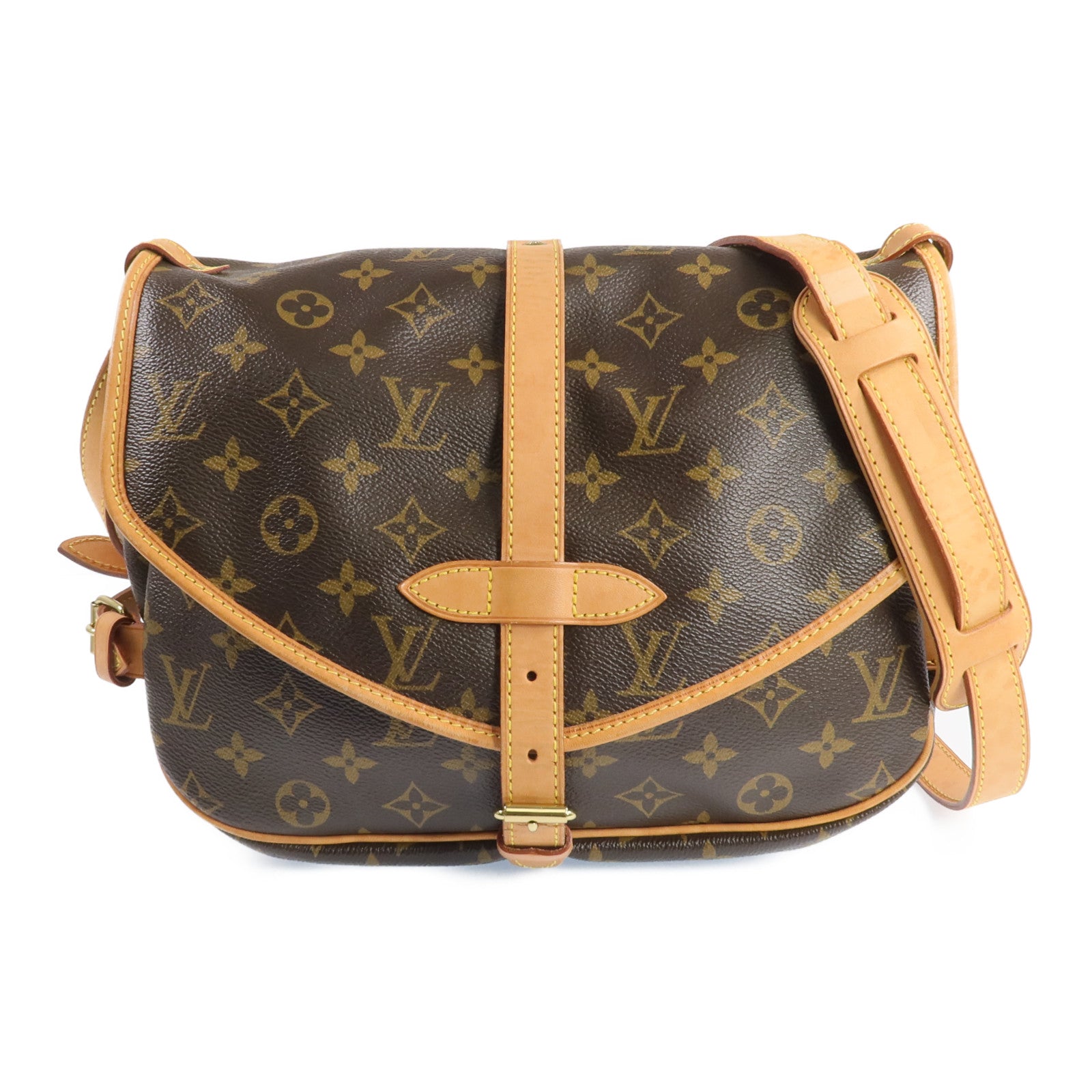 LOUIS VUITTON Monogram Saumur 30金扣肩背袋