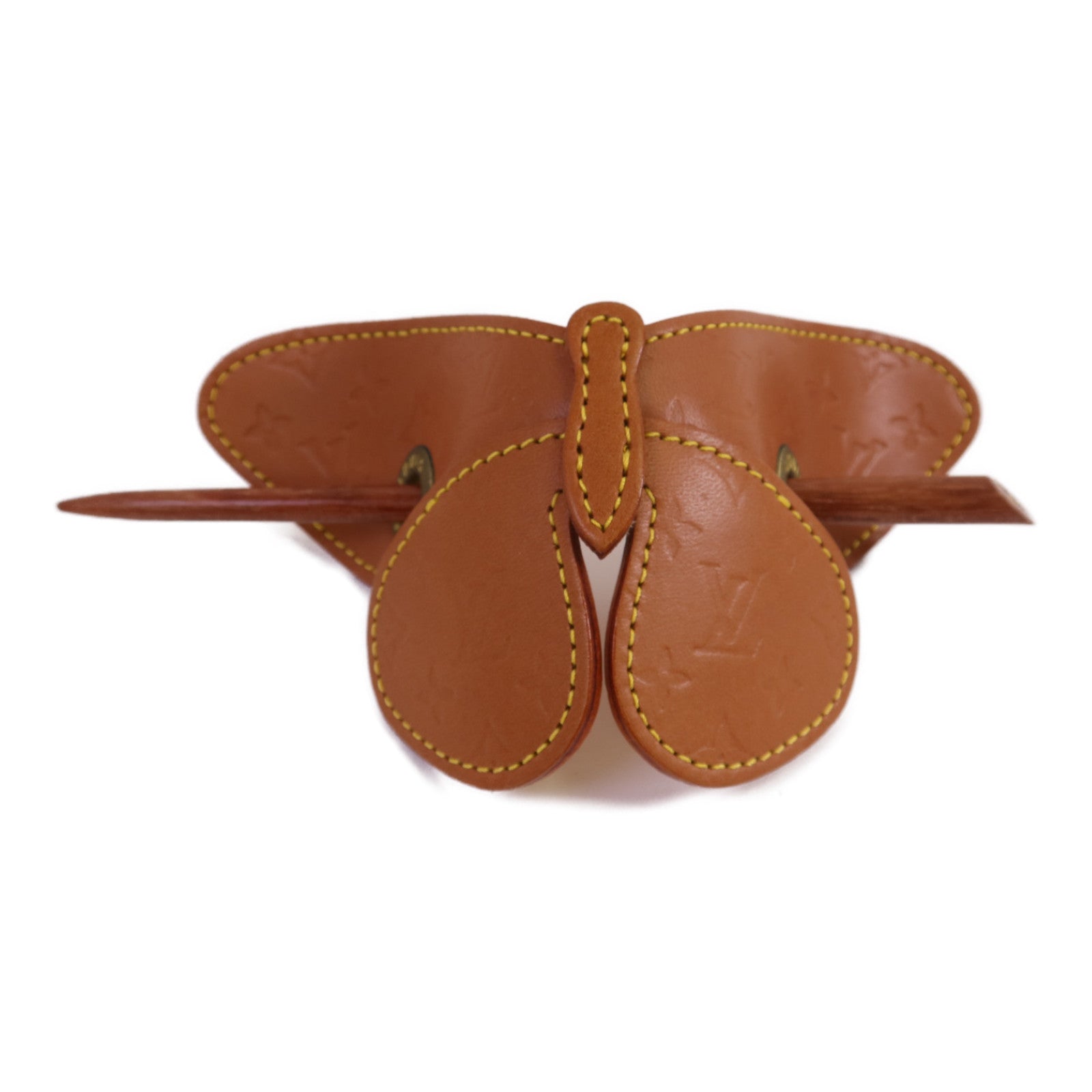 LOUIS VUITTON 皮革Butterfly Hair Pin Barrette髮飾
