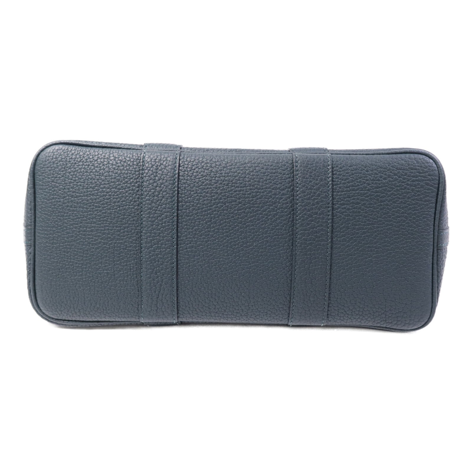 HERMES 帆布Garden Party TPM銀扣手挽袋Vert Cypres/Vert Olive