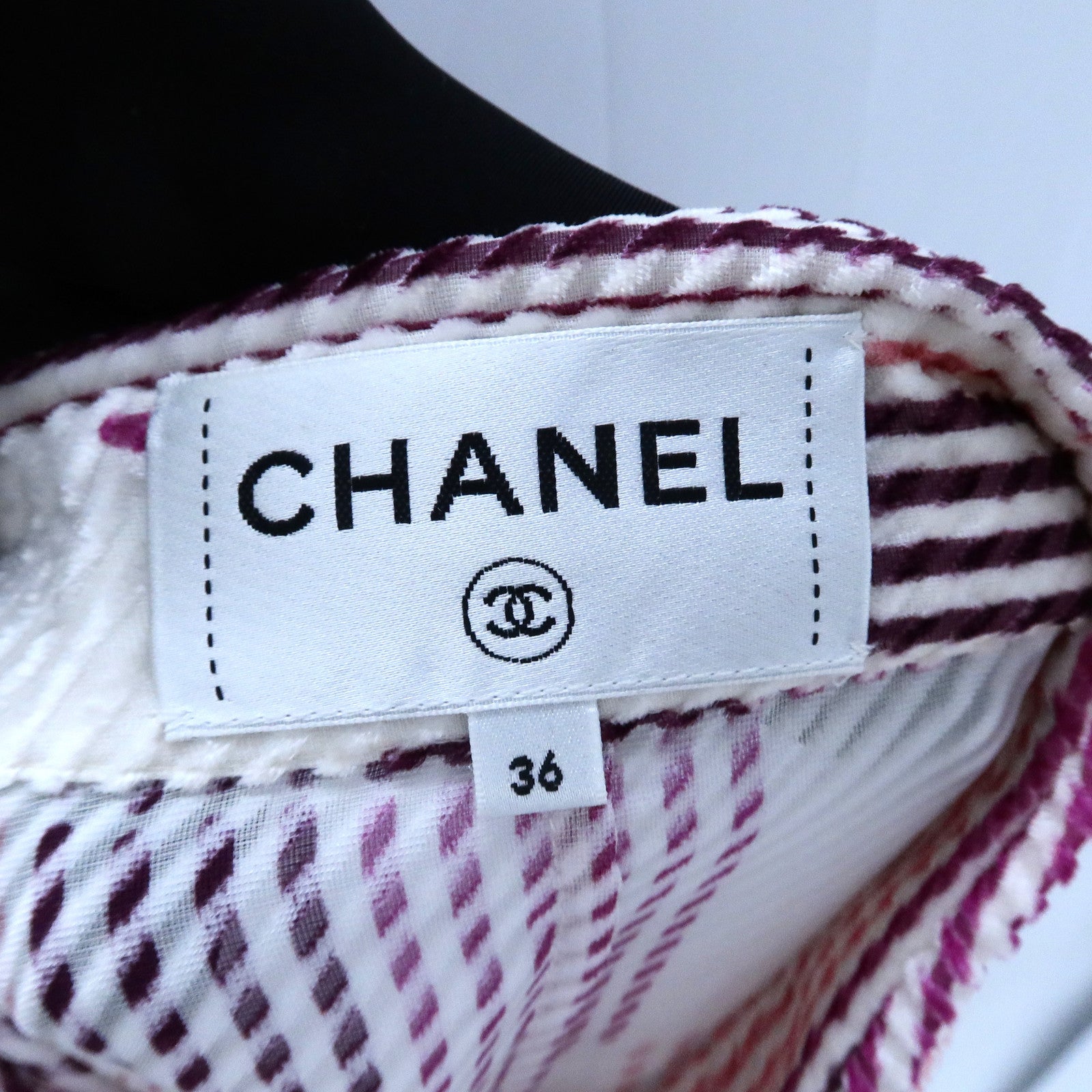 CHANEL Viscose/Silk Striped Blouse上衣