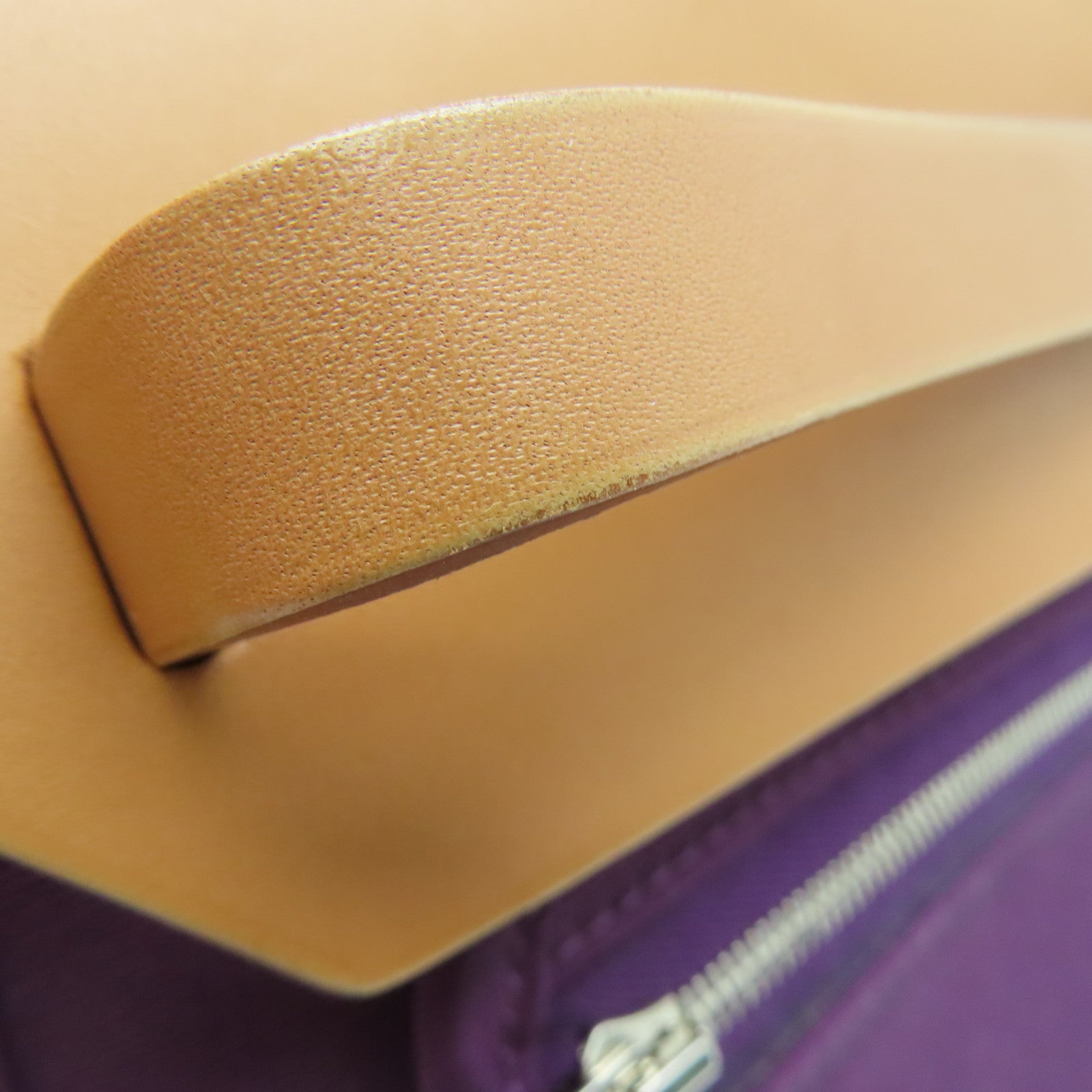 HERMES 帆布Herbag 31銀扣手挽肩背兩用袋紫色