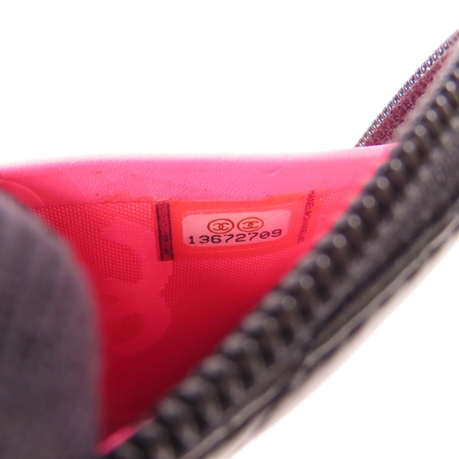 CHANEL 【激減優惠】牛皮皮革Cambon Zipper Wallet銀扣長錢包