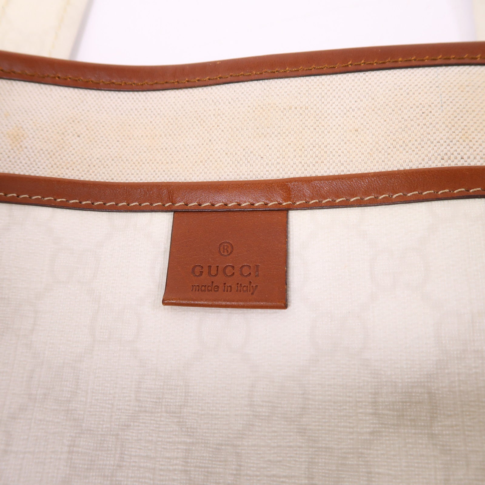 GUCCI 塗層帆布Tote Bag金扣肩背袋