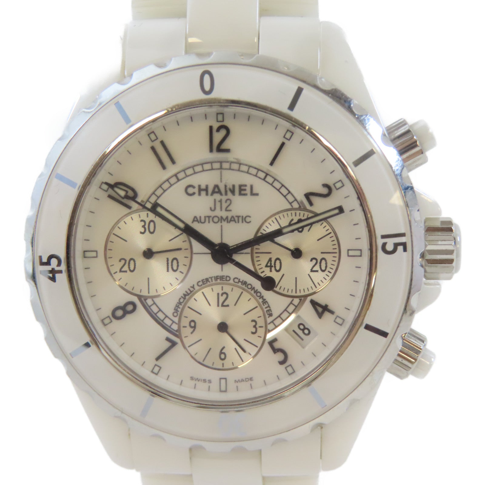 CHANEL J12陶瓷手錶自動機芯白色#15cm