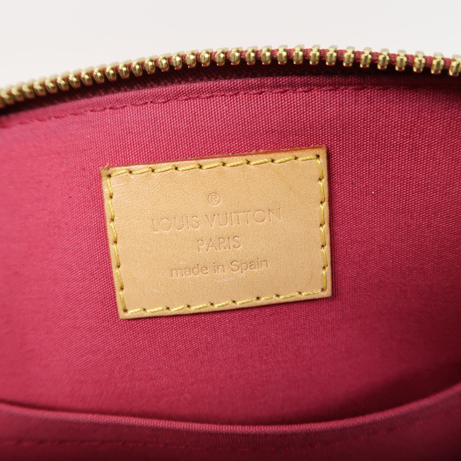 LOUIS VUITTON 【激減優惠】Monogram Vernis Alma BB金扣手挽肩背兩用袋紅色