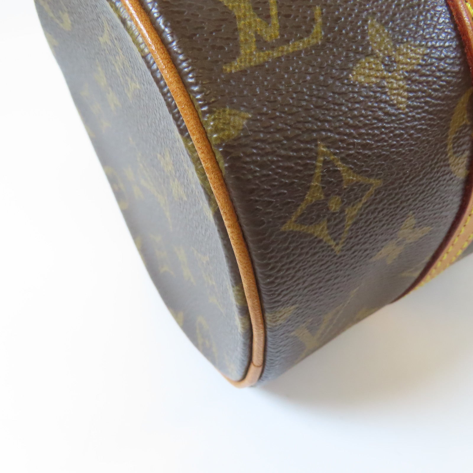 LOUIS VUITTON Monogram Papillon PM金扣手挽袋啡色