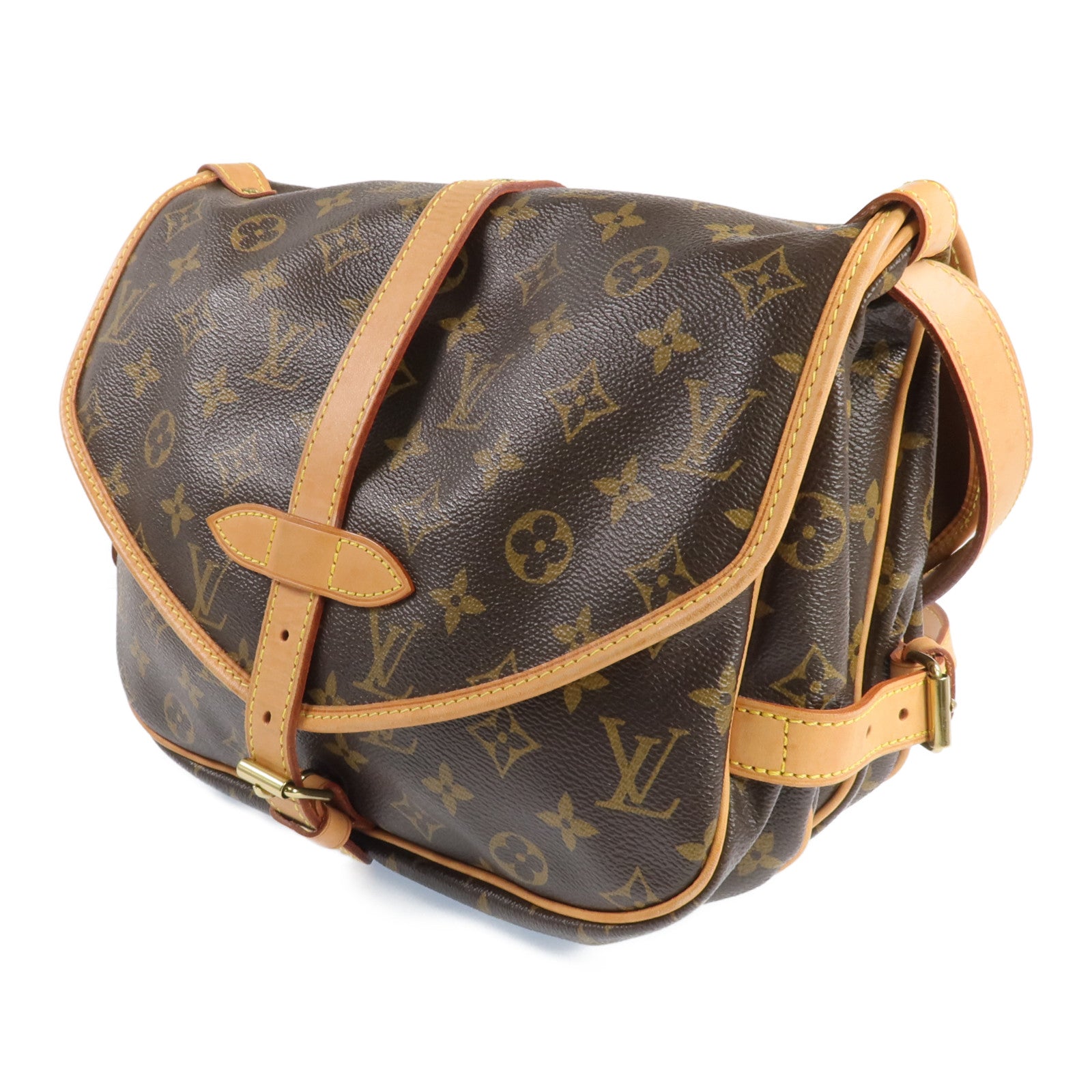 LOUIS VUITTON Monogram Saumur 30金扣肩背袋