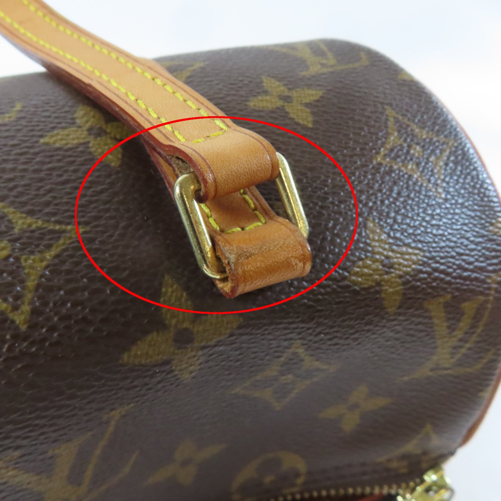 LOUIS VUITTON Monogram Papillon PM金扣手挽袋啡色