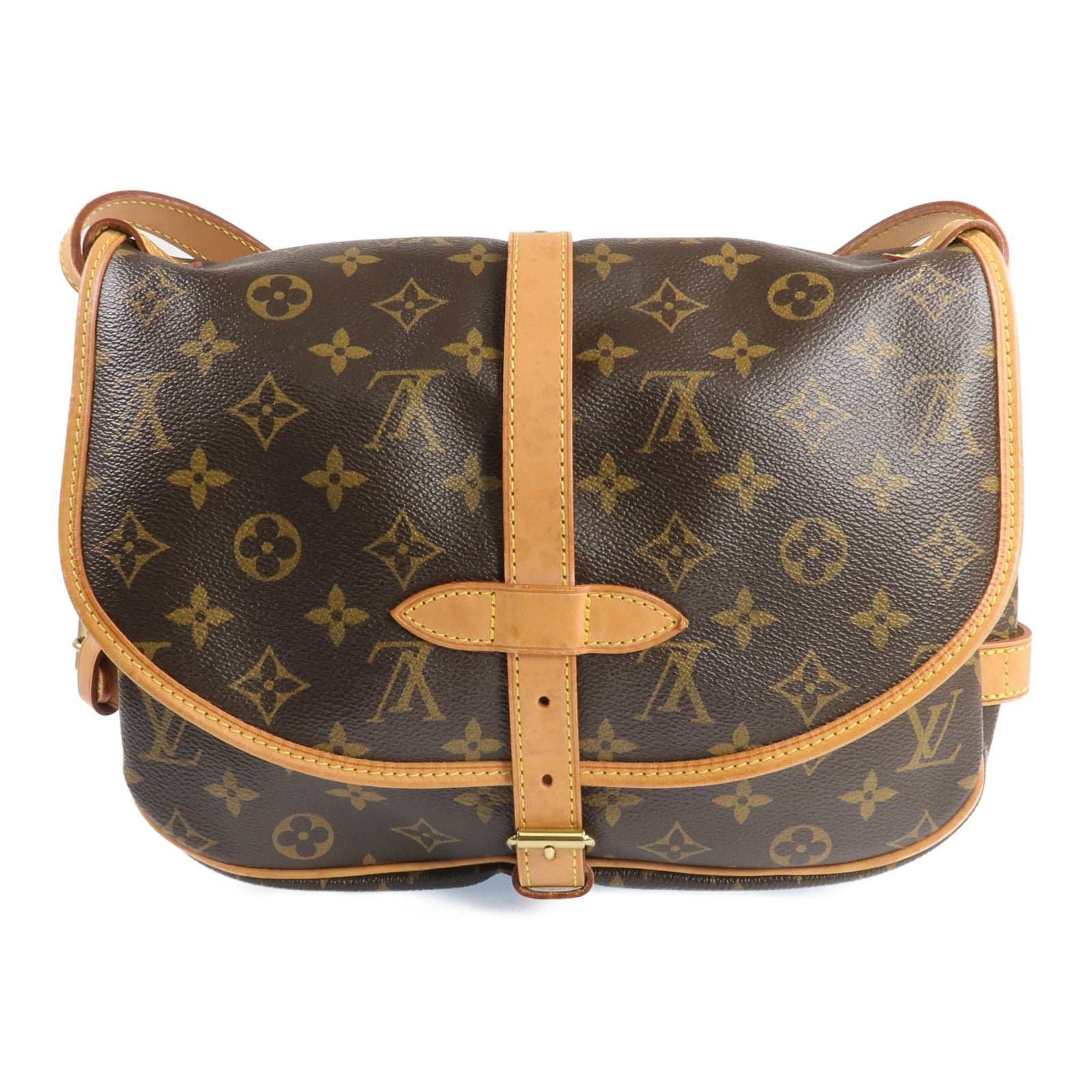 LOUIS VUITTON Monogram Saumur 30金扣肩背袋