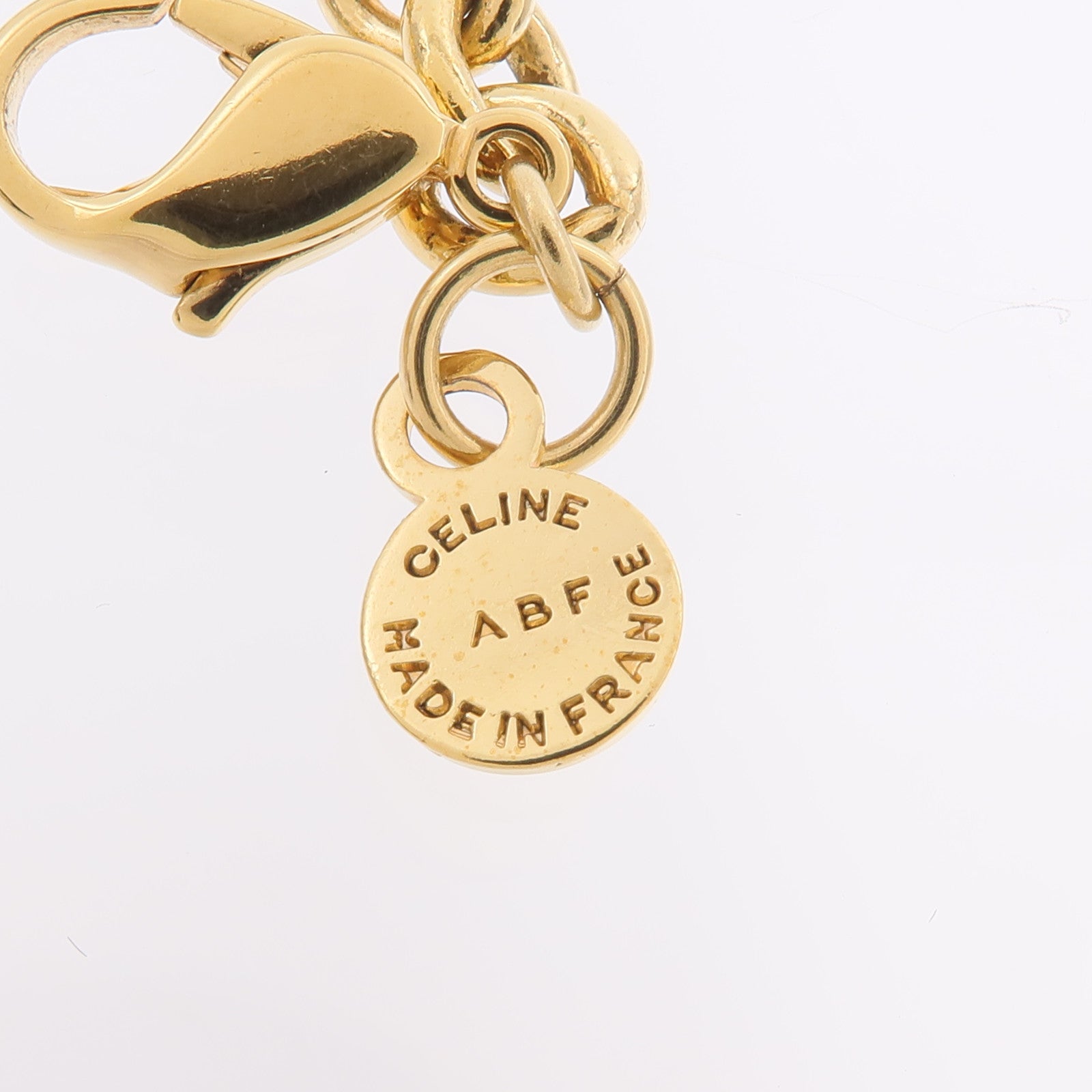 CELINE 金屬Vintage Logo Gold Chain Necklace項鍊
