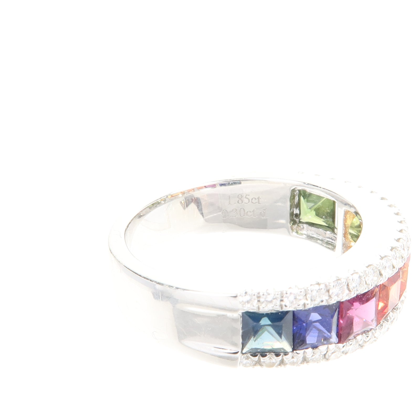 JEWELRY 18K白金Diamond/Color Stone Ring彩色寶石/鑽石戒指US#5.75