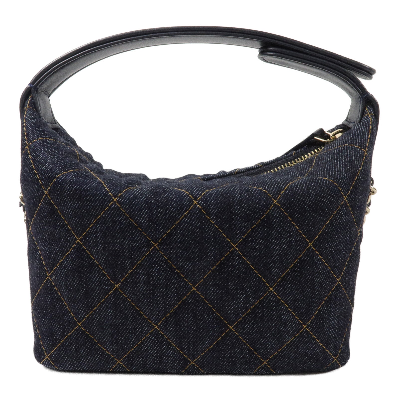 CHANEL 牛仔布Hobo Bag鏈帶手挽肩背兩用袋