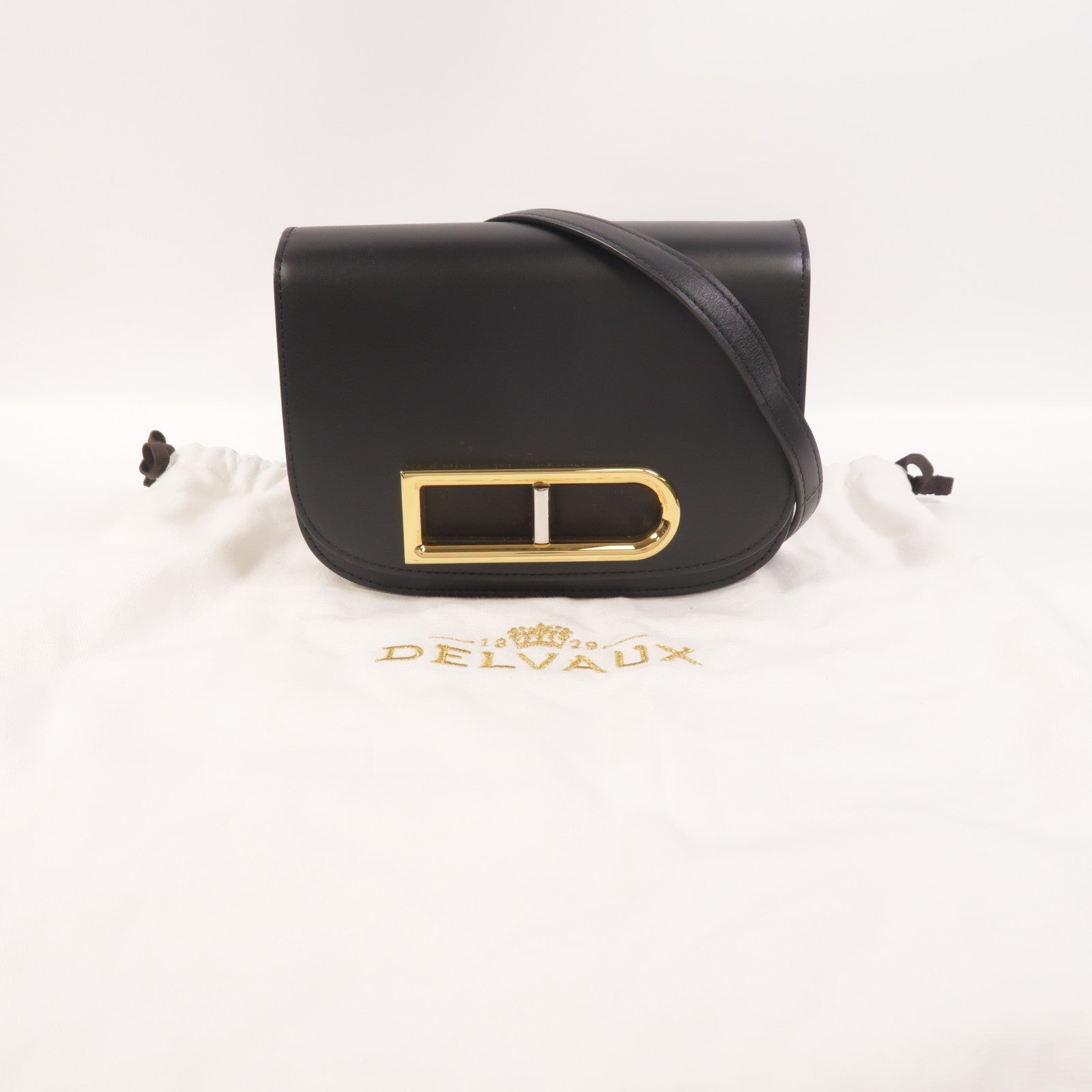 Delvaux 牛皮皮革Lingot Small肩背袋
