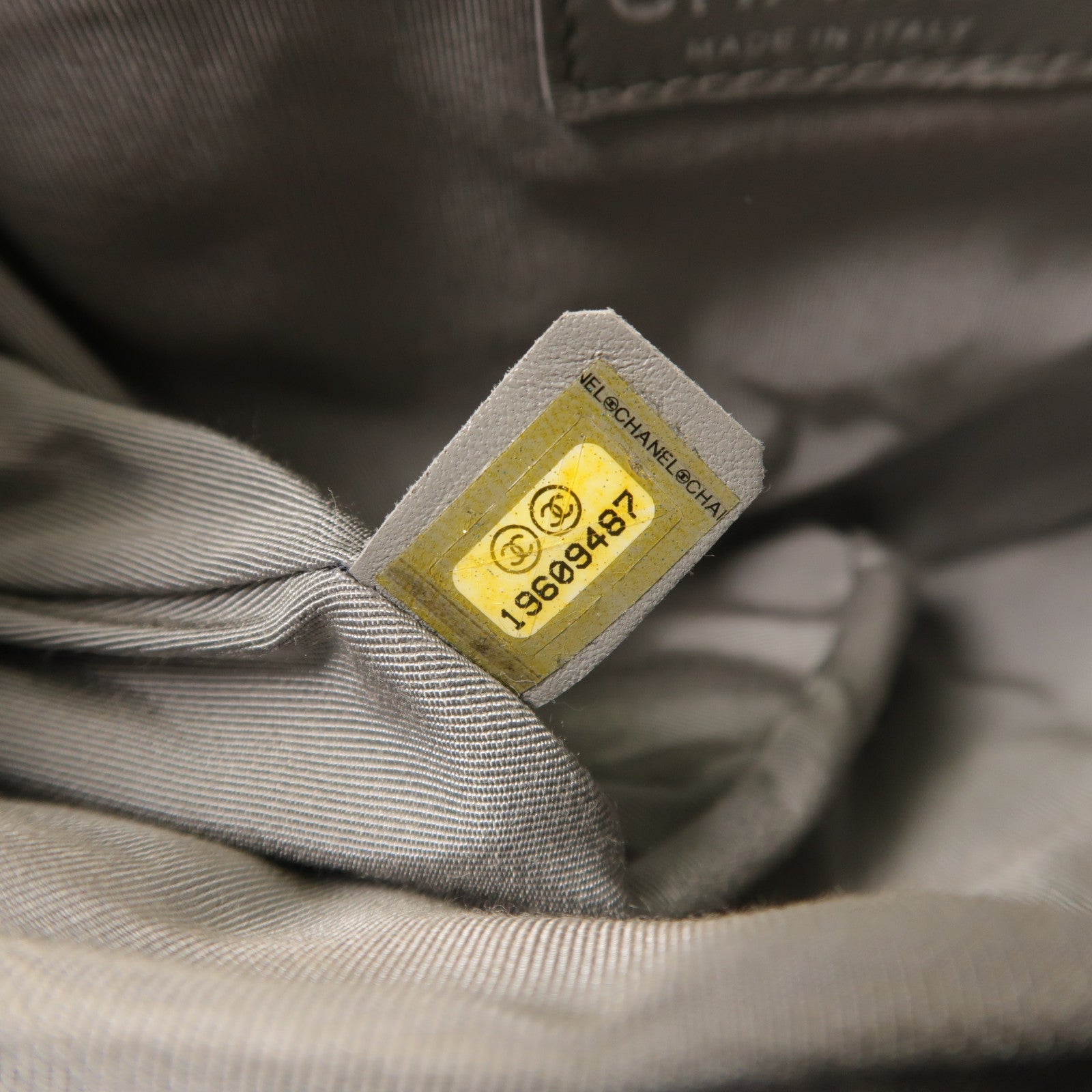 CHANEL 牛皮皮革Chain Shoulder銀扣鏈帶肩背袋