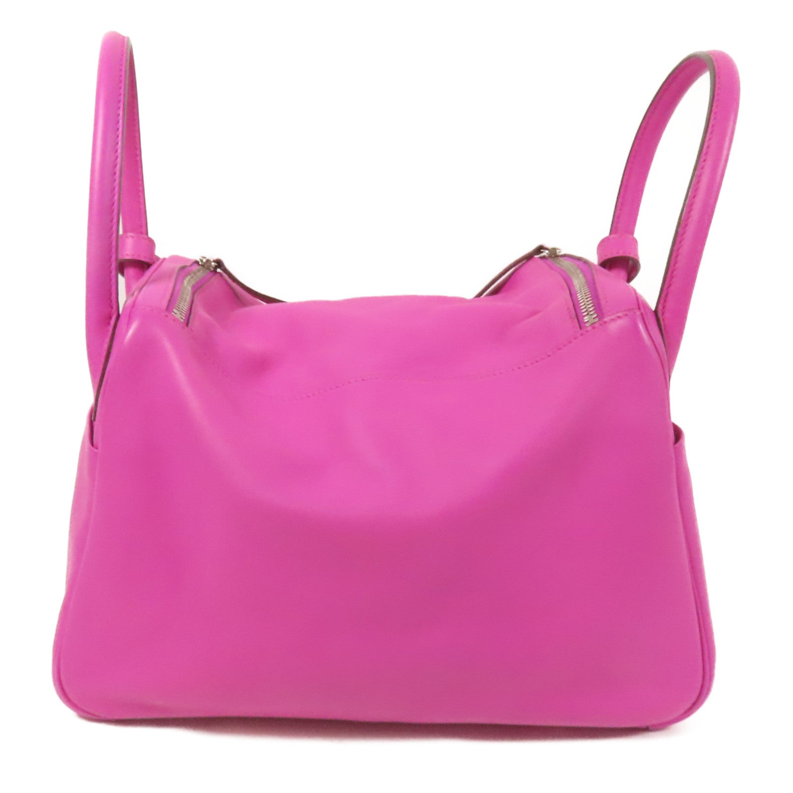 HERMES Swift/Epsom皮革Lindy 30銀扣手挽肩背兩用袋Magnolia