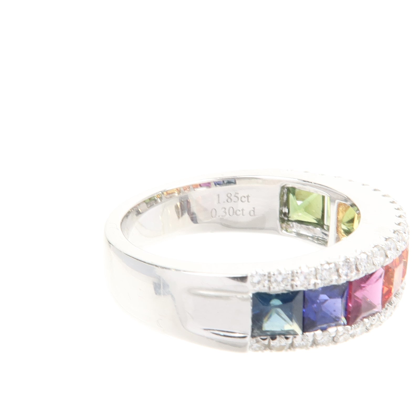 JEWELRY 18K白金Diamond/Color Stone Ring彩色寶石/鑽石戒指US#5.75