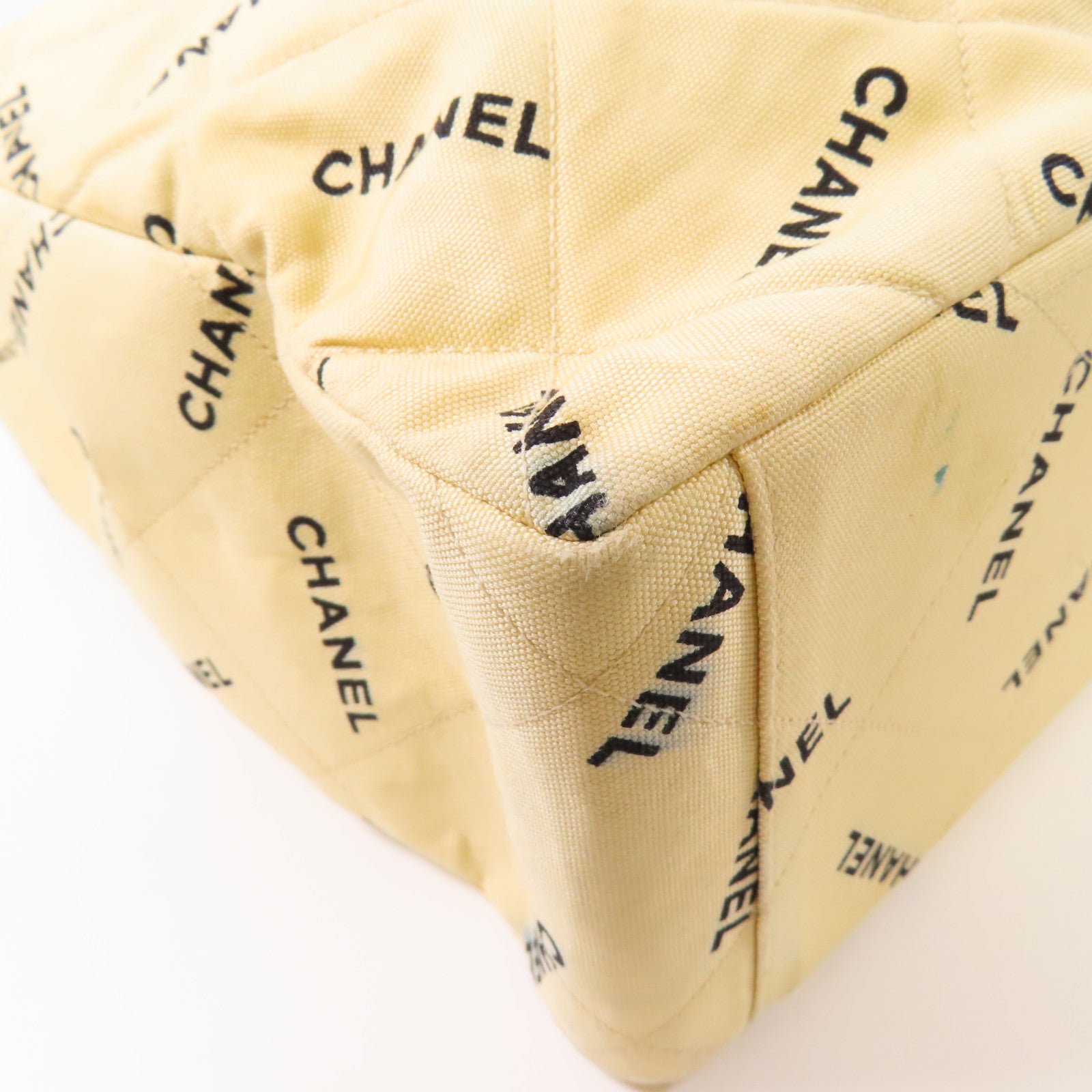 CHANEL 帆布Vintage Tote Bag金扣鏈帶手挽袋