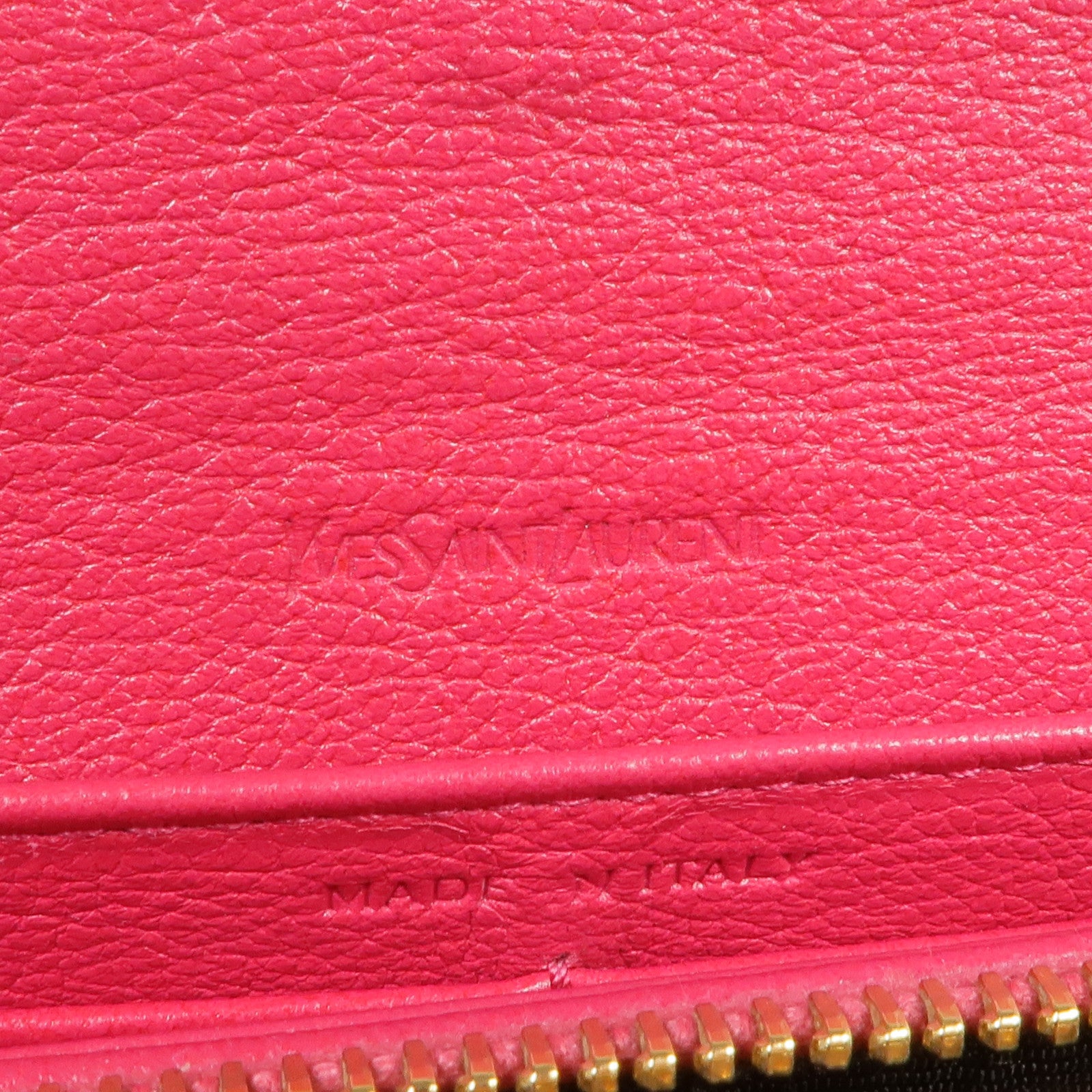 SAINT LAURENT 牛皮皮革Long Wallet金扣長錢包